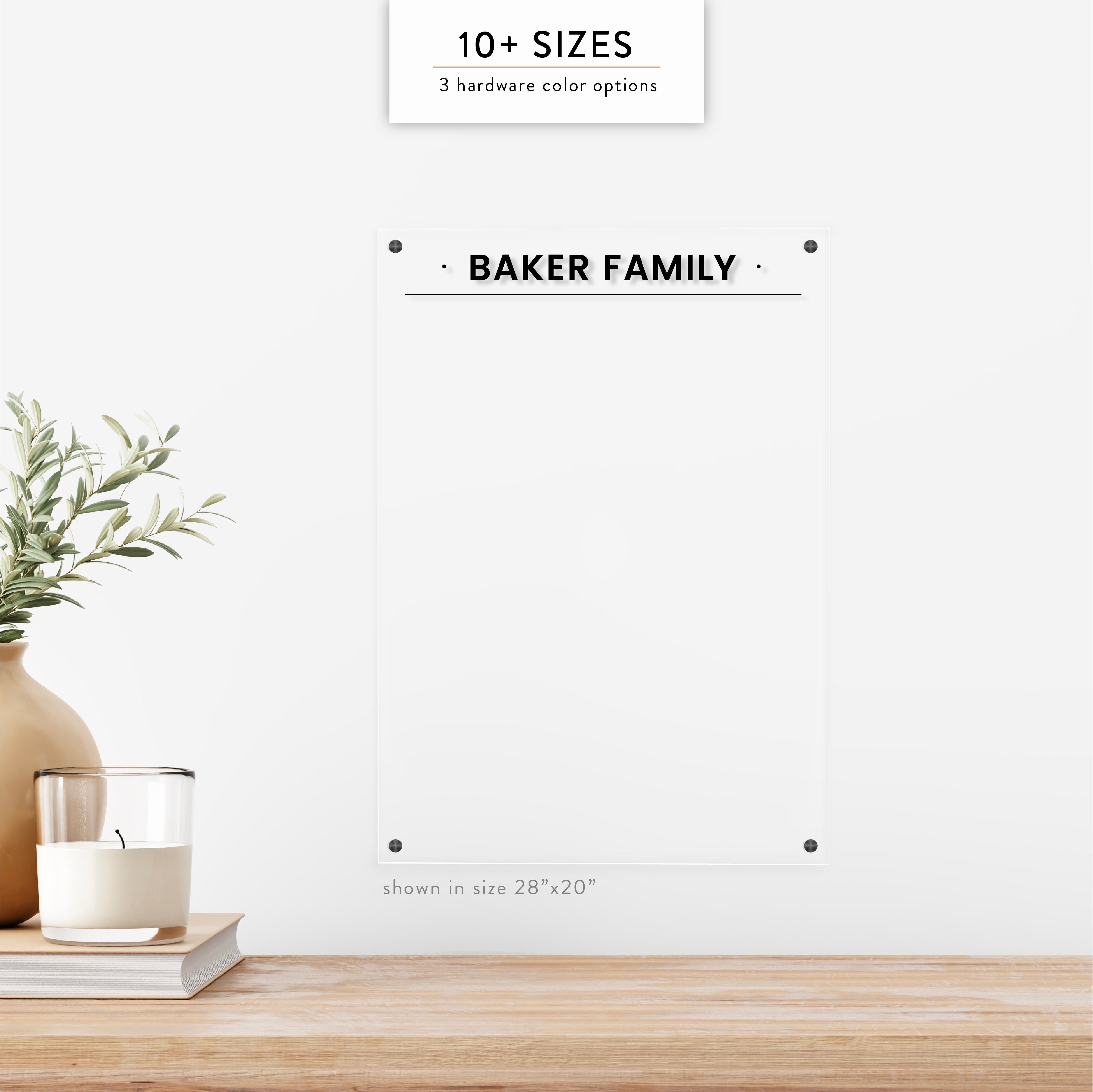 Personalized Notes and Messages Acrylic Wall Board
