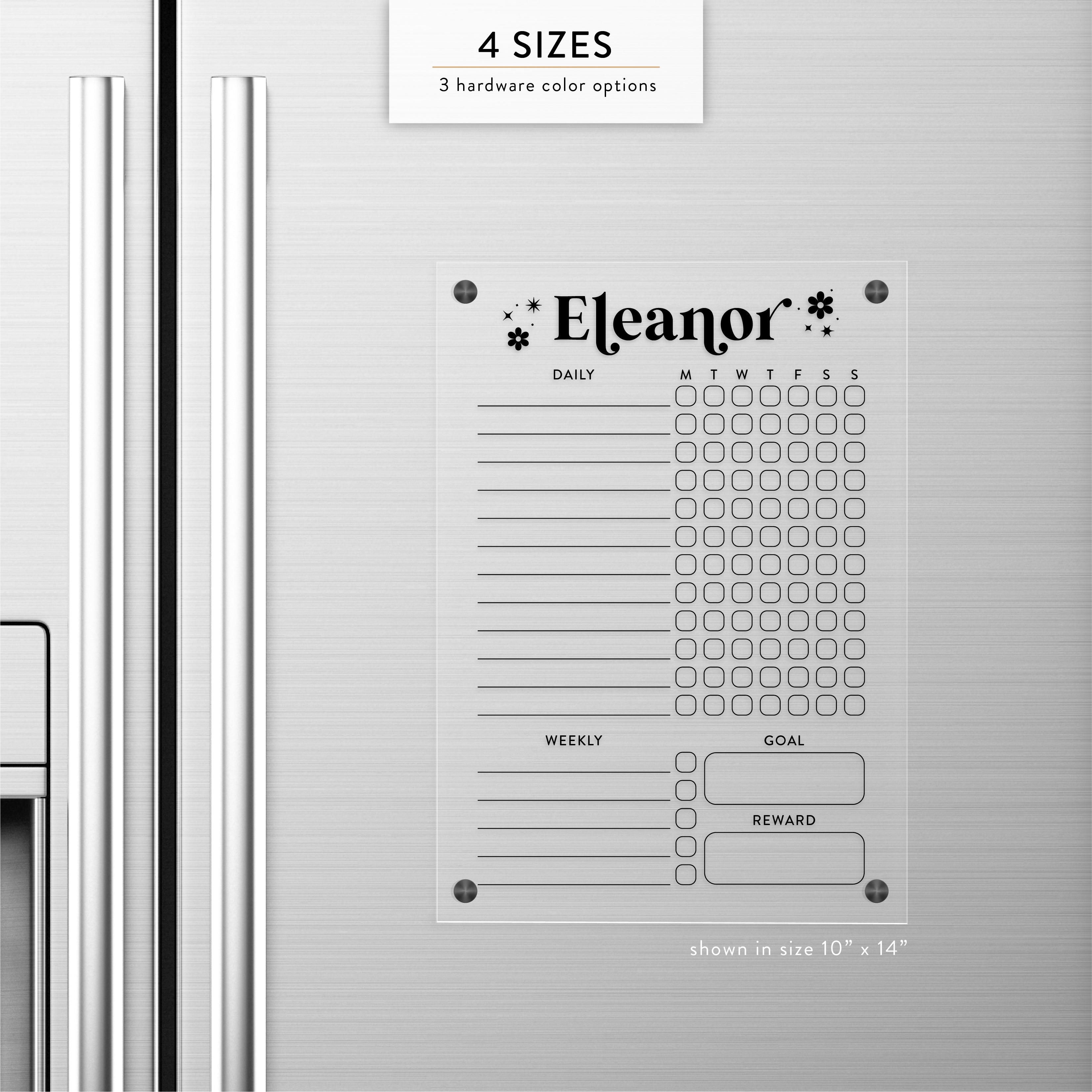 Personalized Kid's Magnetic Acrylic Chore Chart