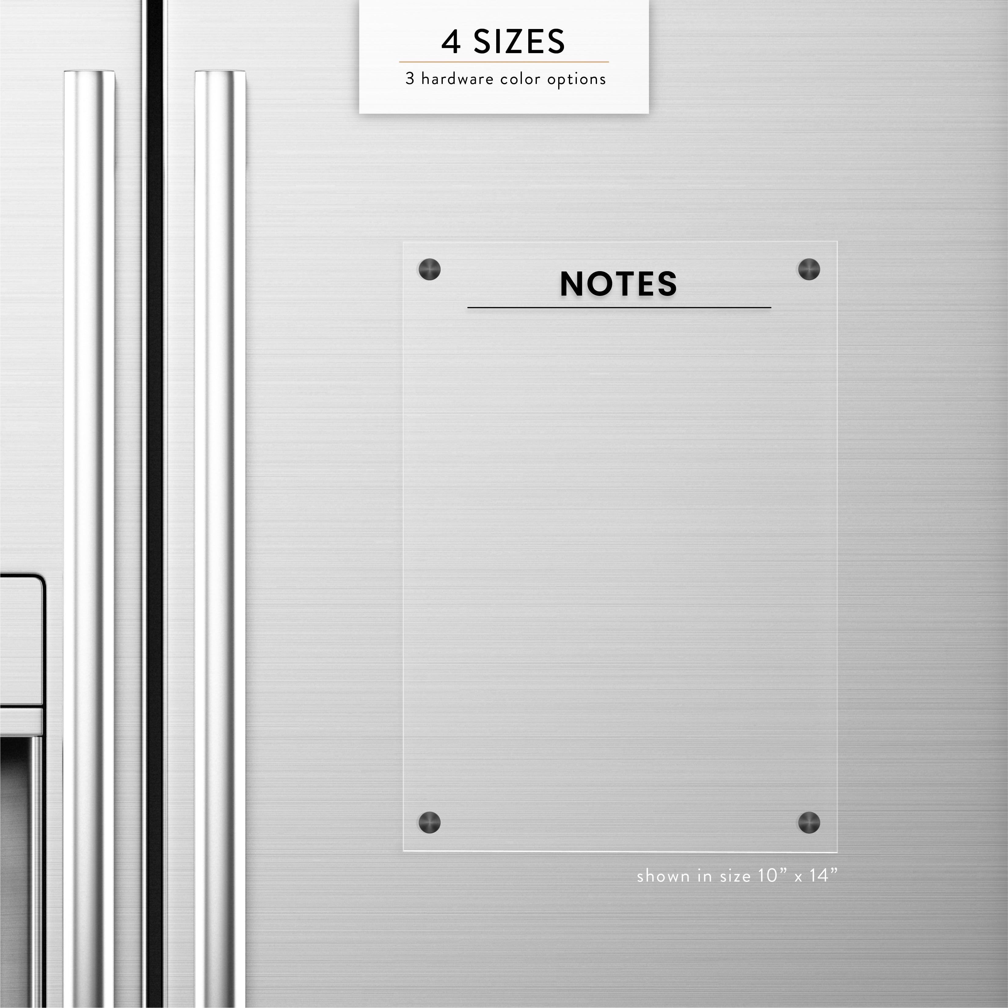 Notes and Messages Magnetic Acrylic Wet & Dry Erase Board