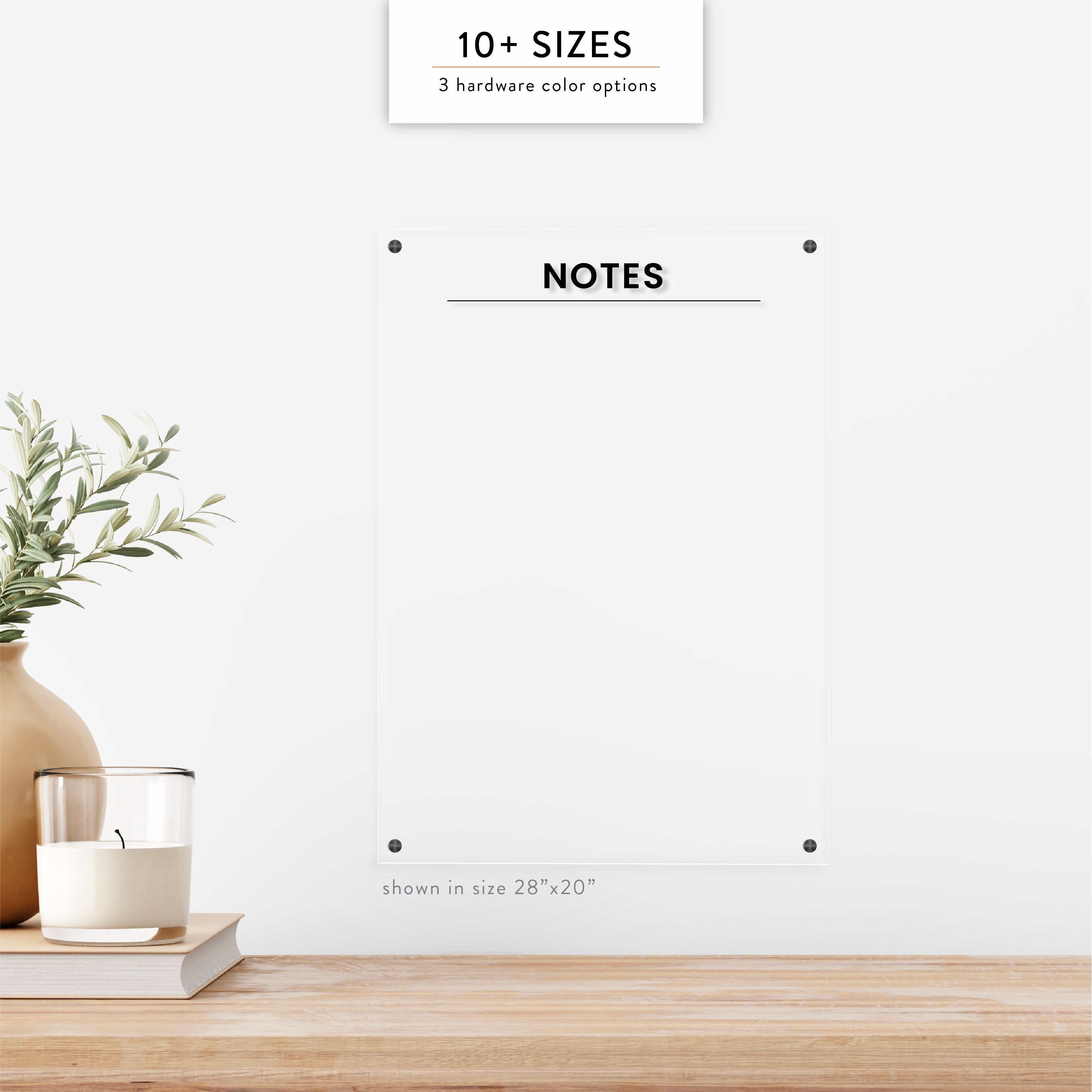 Notes & Messages Acrylic Wall Board / Calendar