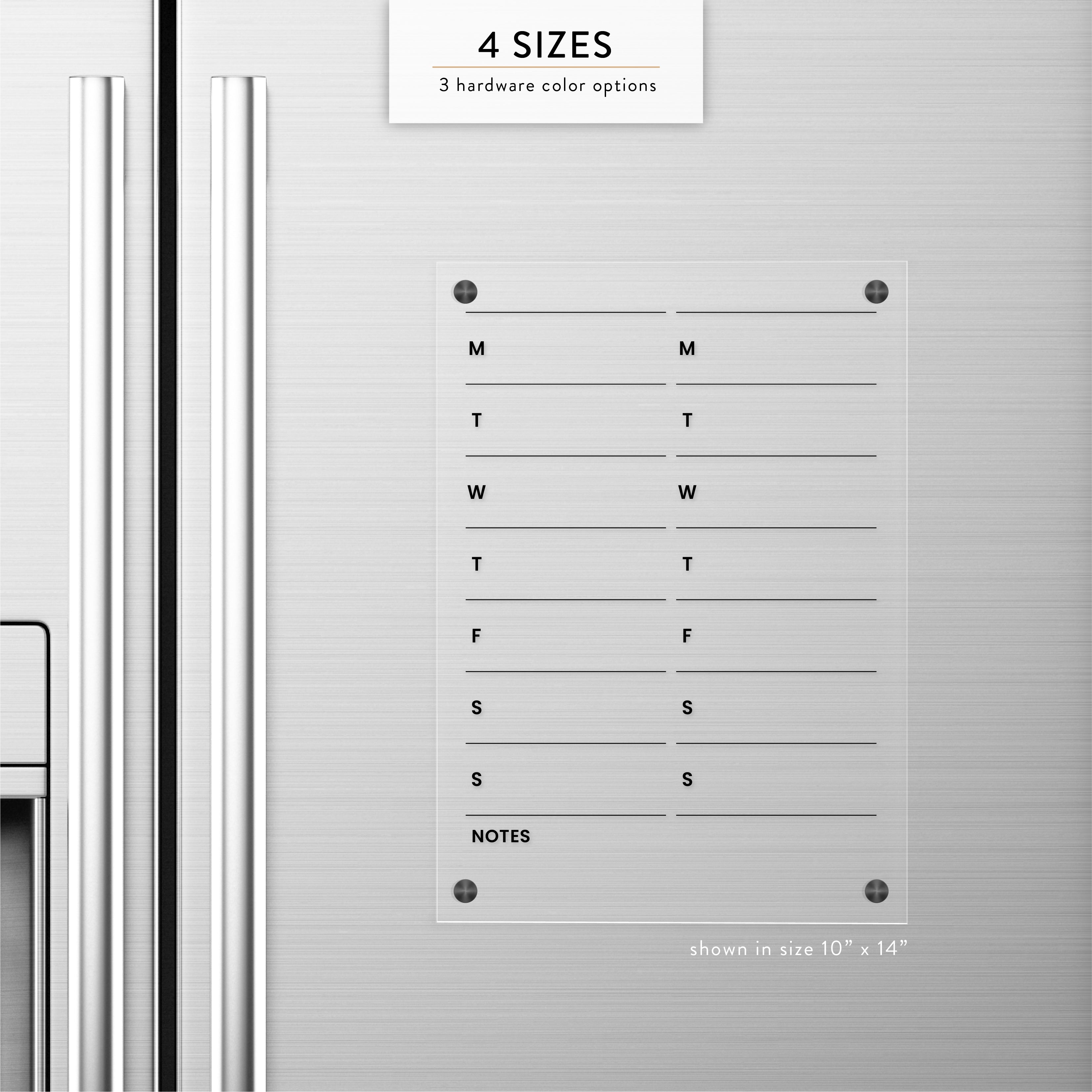 Two Week Magnetic Acrylic Calendar
