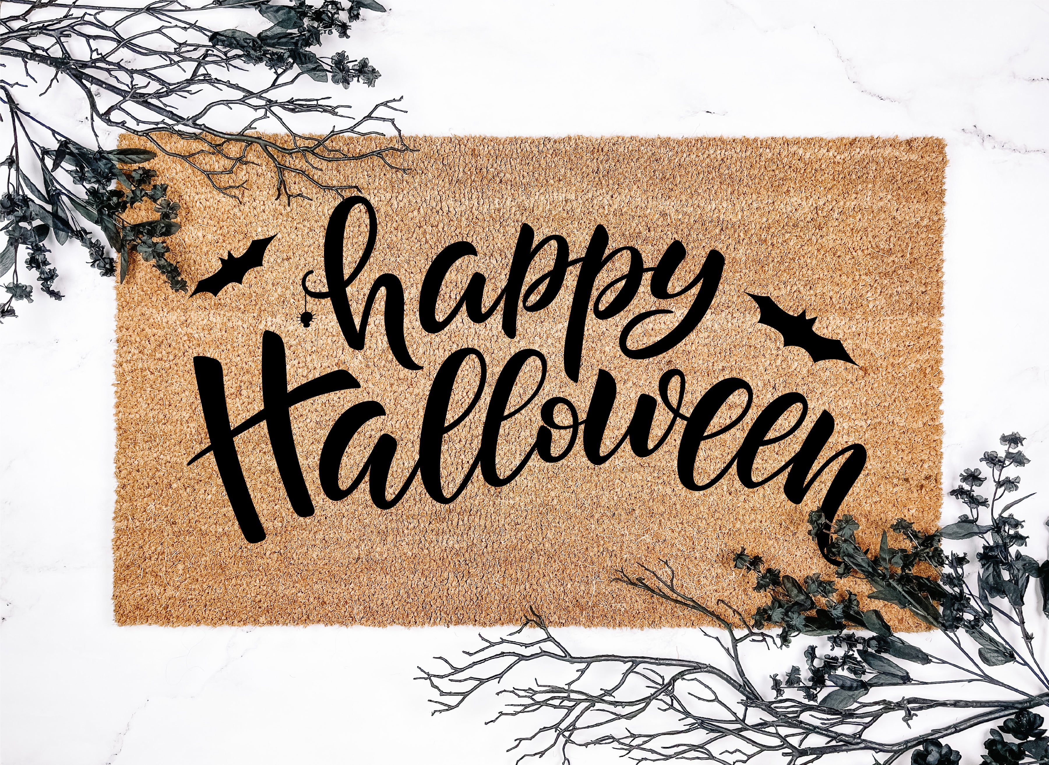 Happy Halloween Bat Doormat