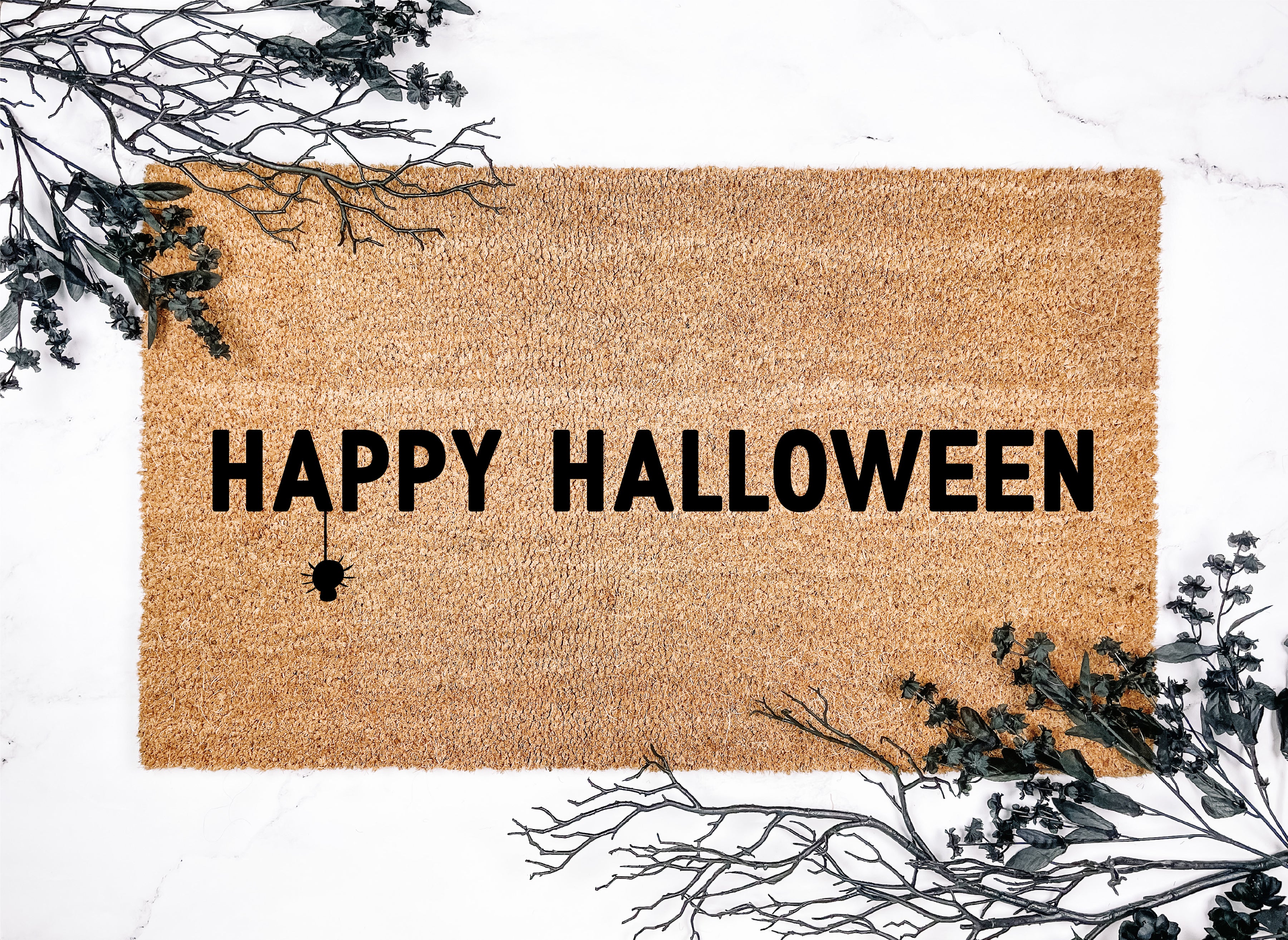 Spider Happy Halloween Doormat