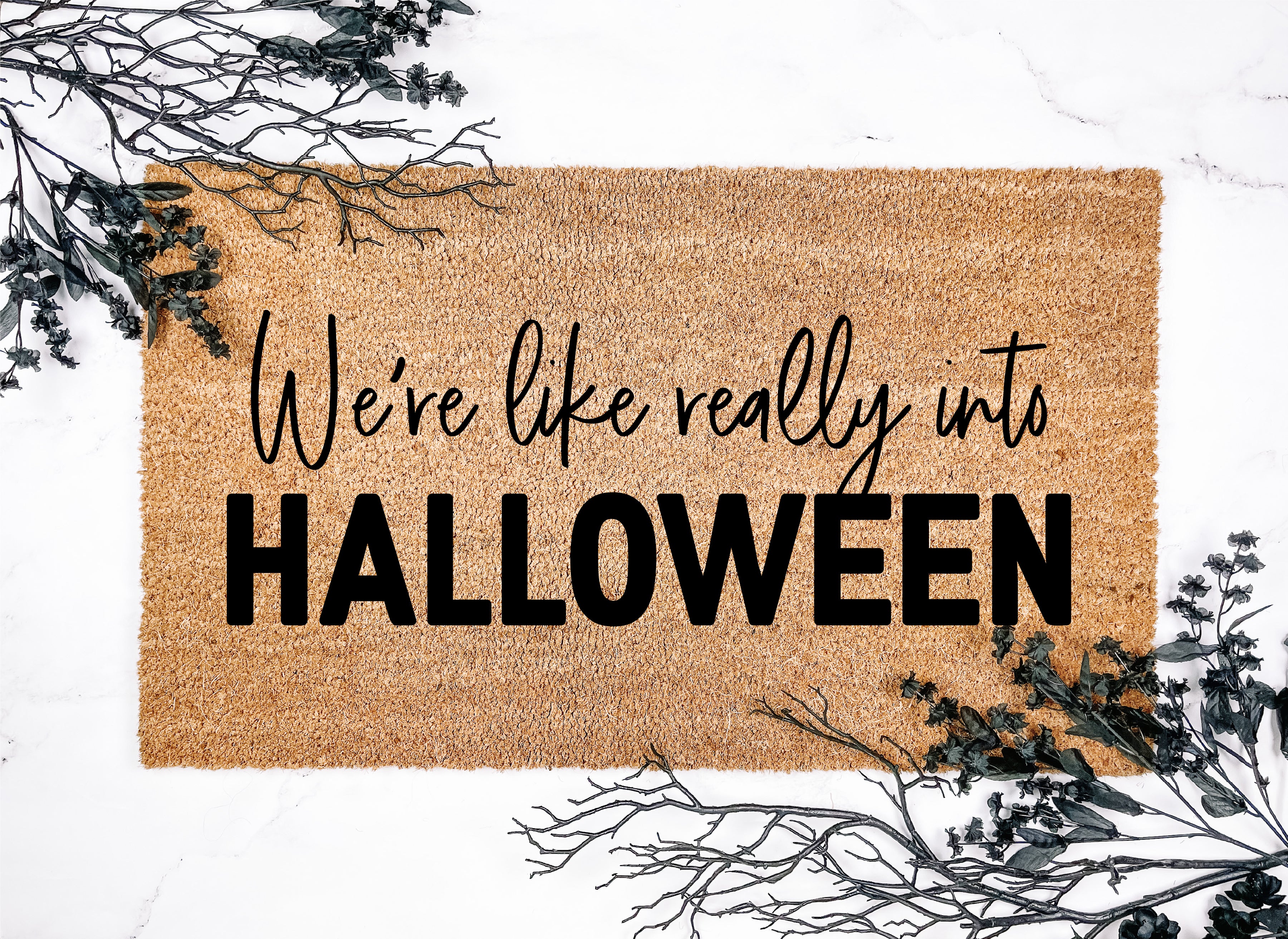 We're Like Really Into Halloween Modern Doormat