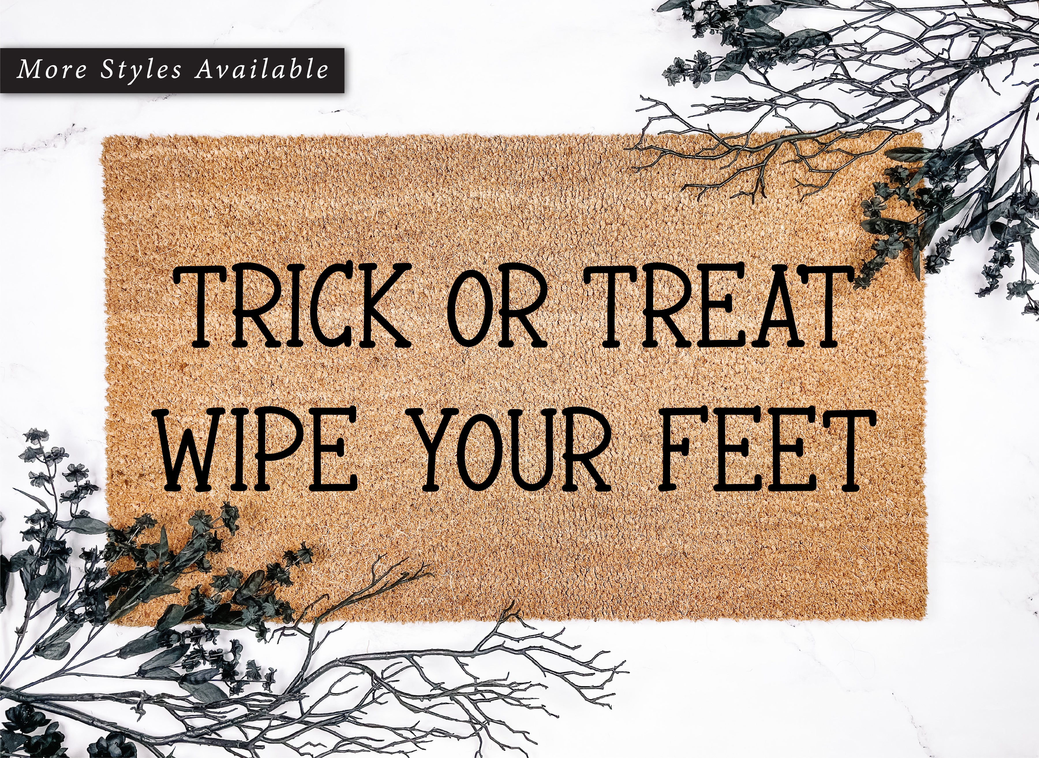 Trick or Treat Wipe Your Feet Doormat