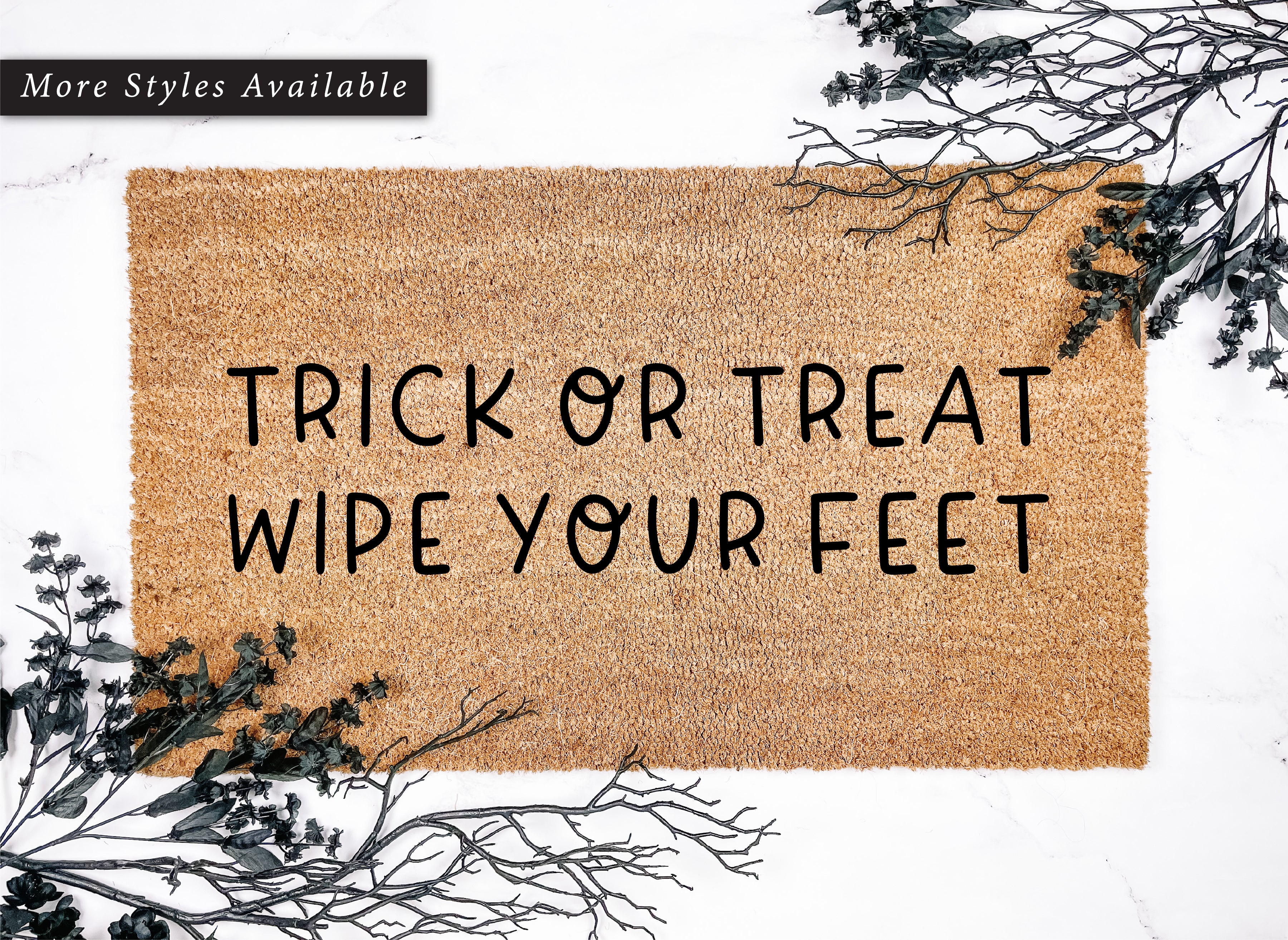 Trick or Treat Wipe Your Feet Doormat