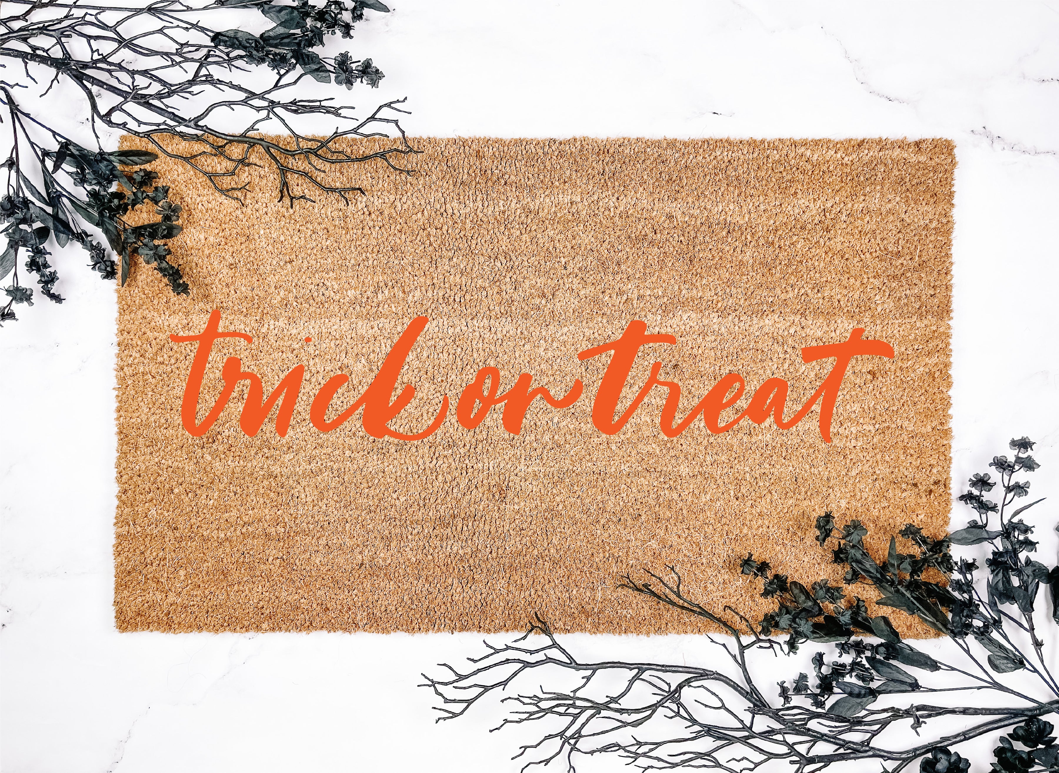 Trick or Treat Script Doormat