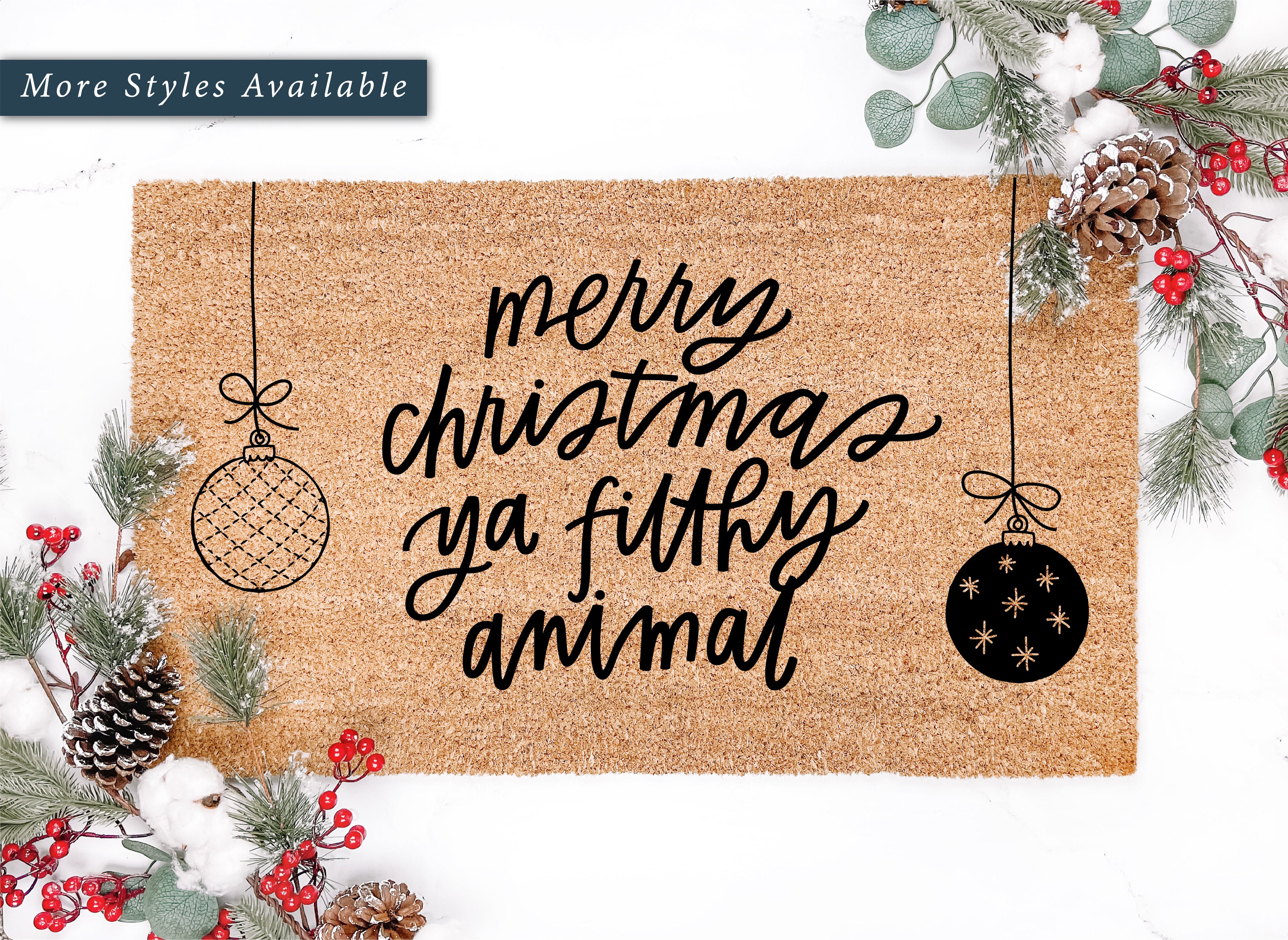 Merry Christmas Ya Filthy Animal v2 Doormat