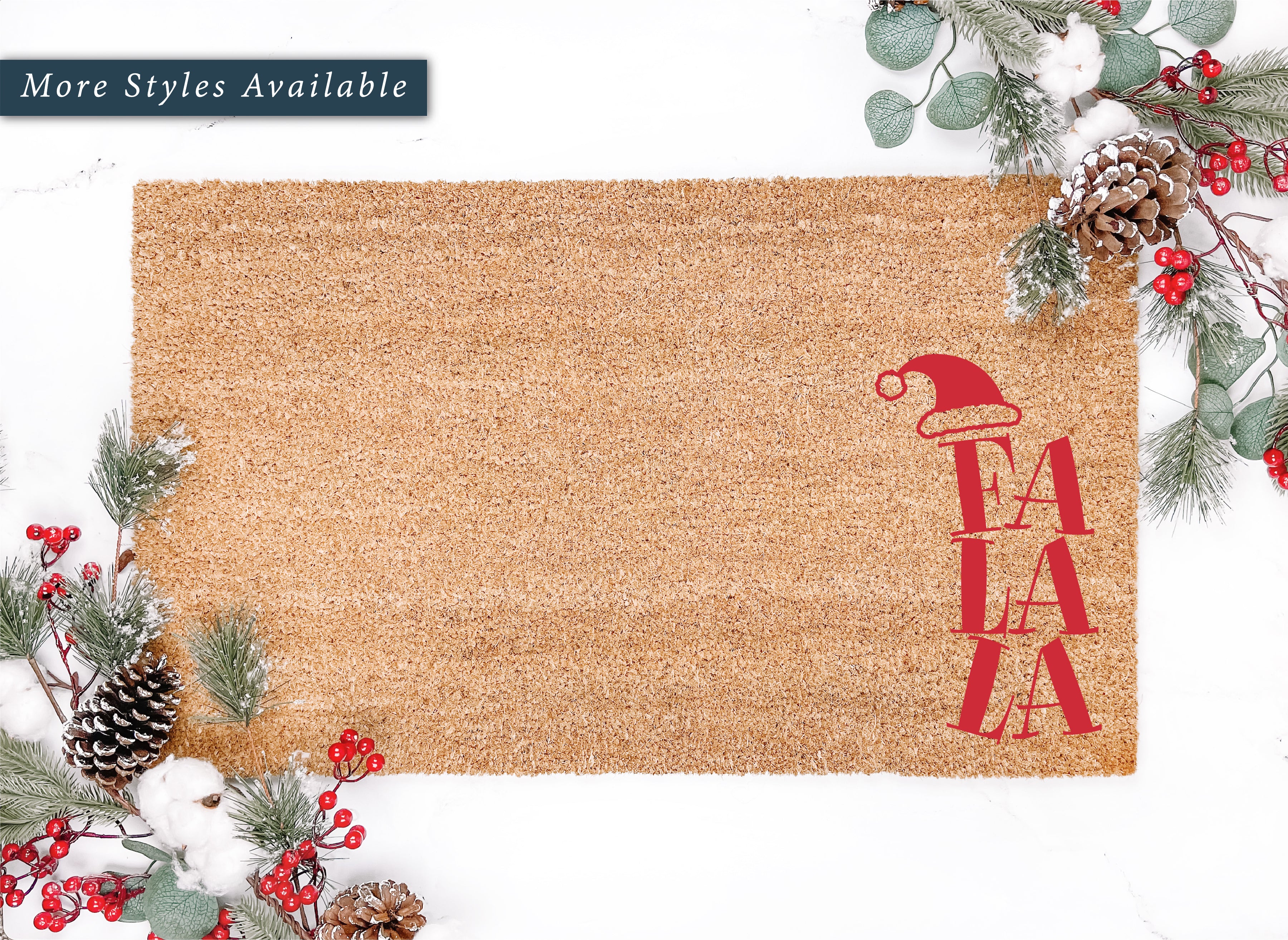 Fa La La Santa Hat Doormat