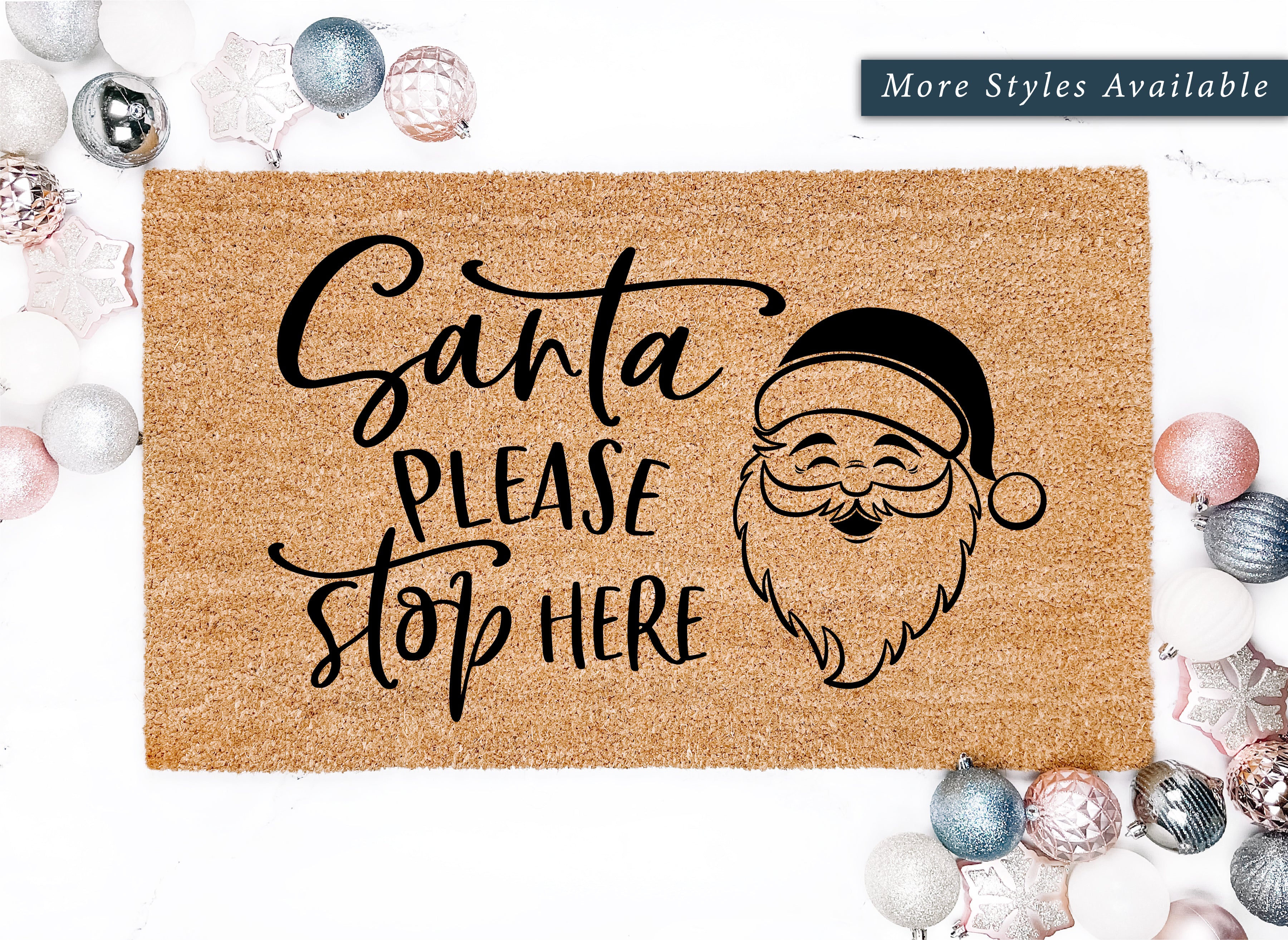 Santa Please Stop Here Doormat