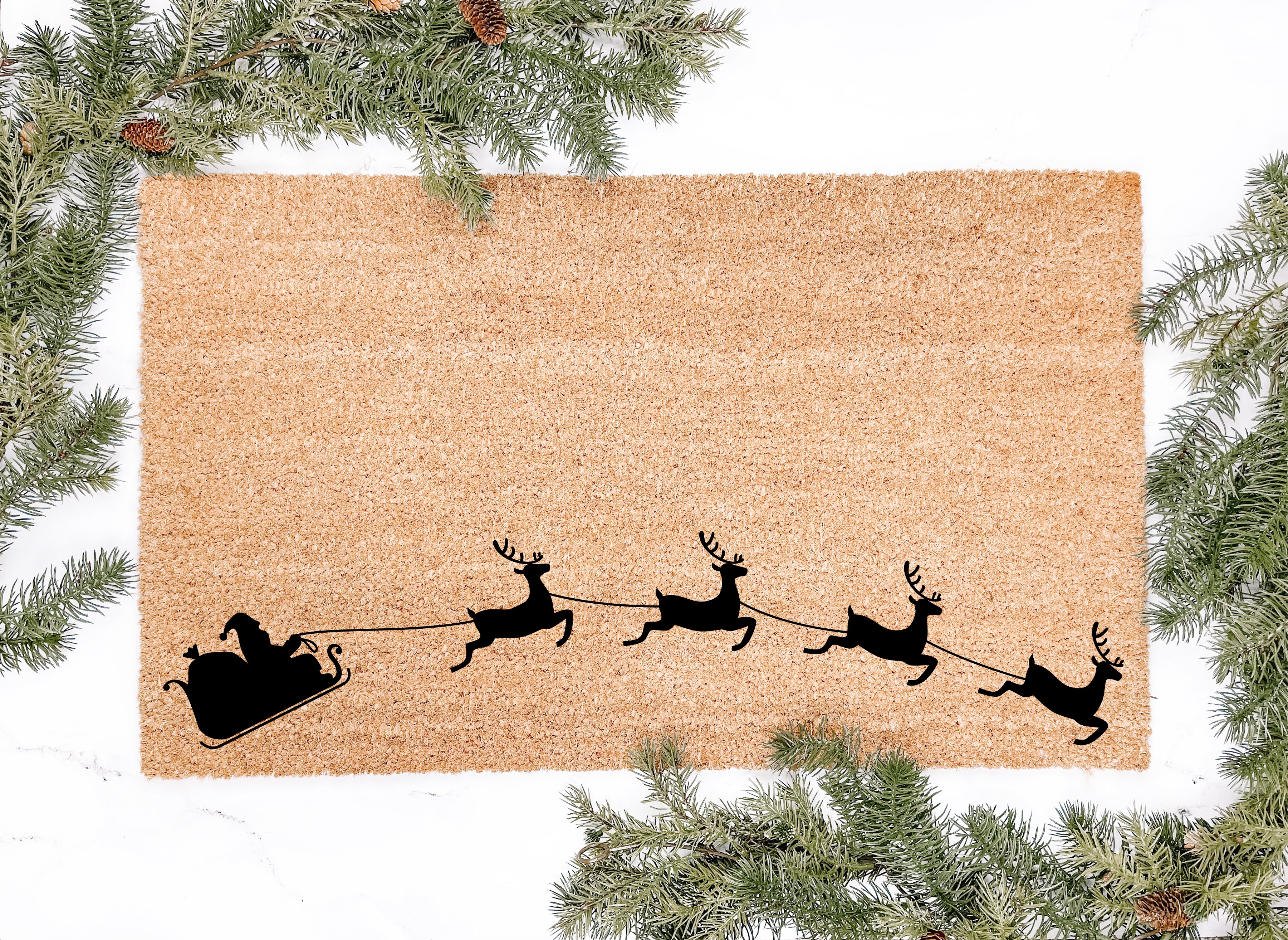 Santa's Sleigh Doormat