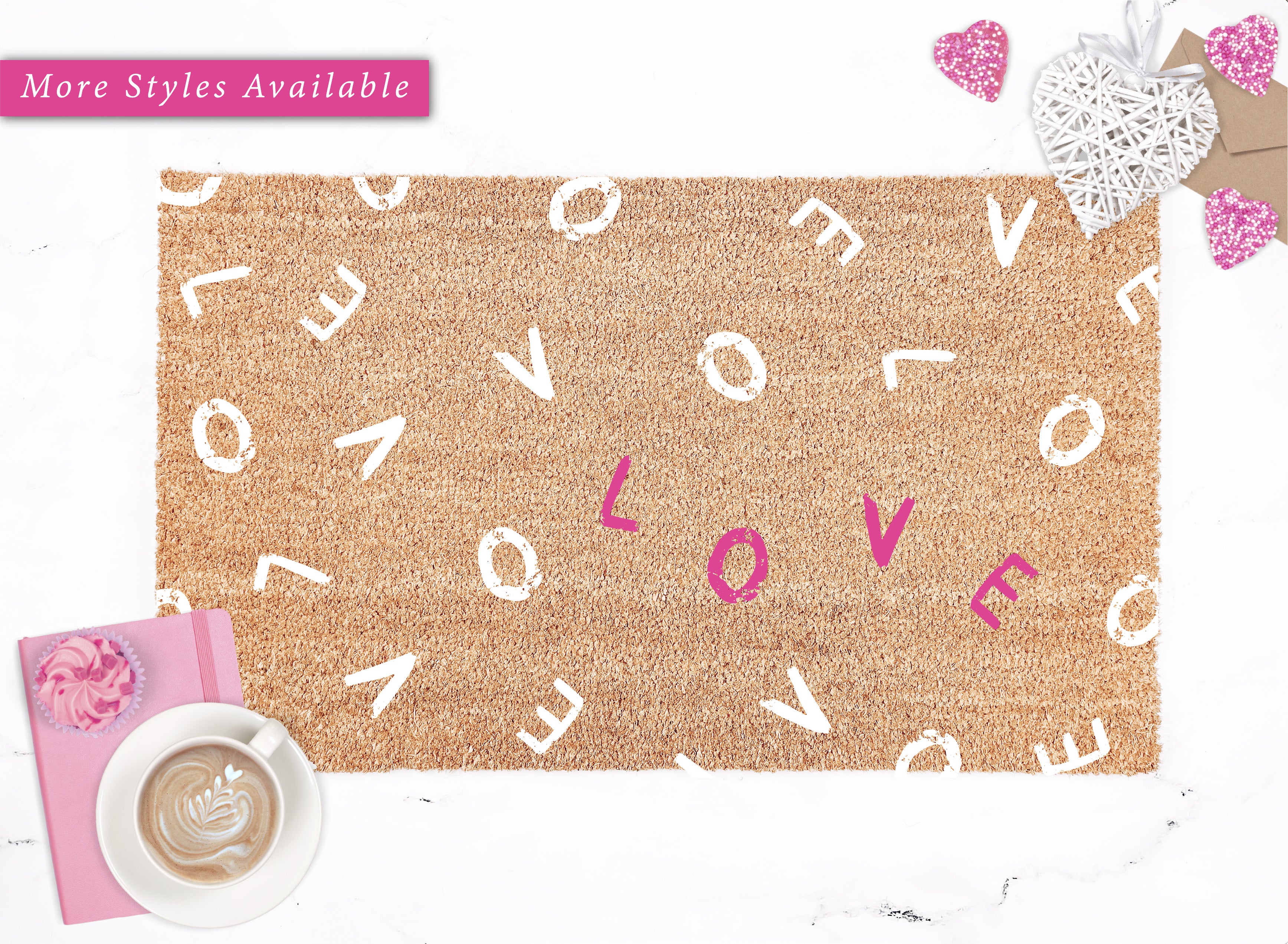LOVE Patterned Doormat