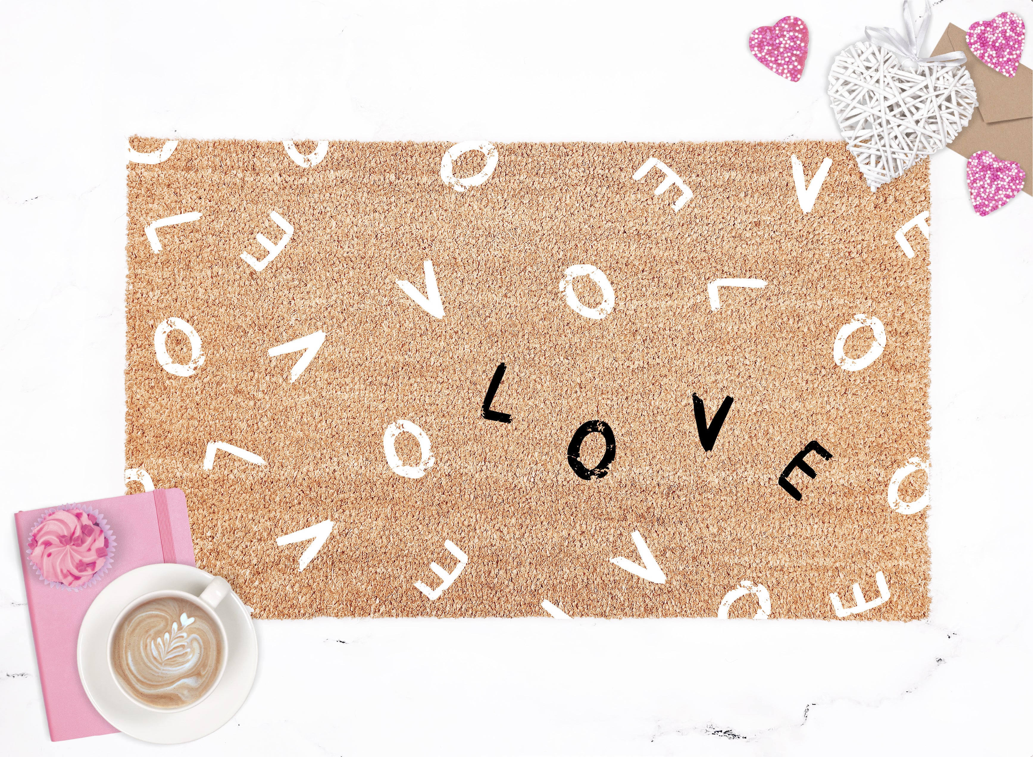 L-O-V-E Patterned Doormat
