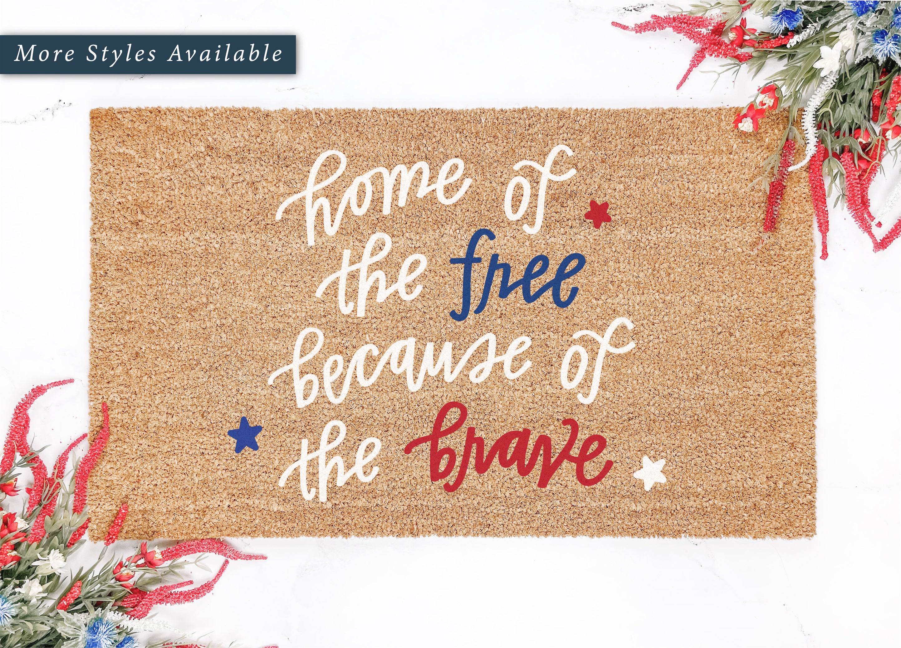 Home Of The Free Because Of The Brave Doormat