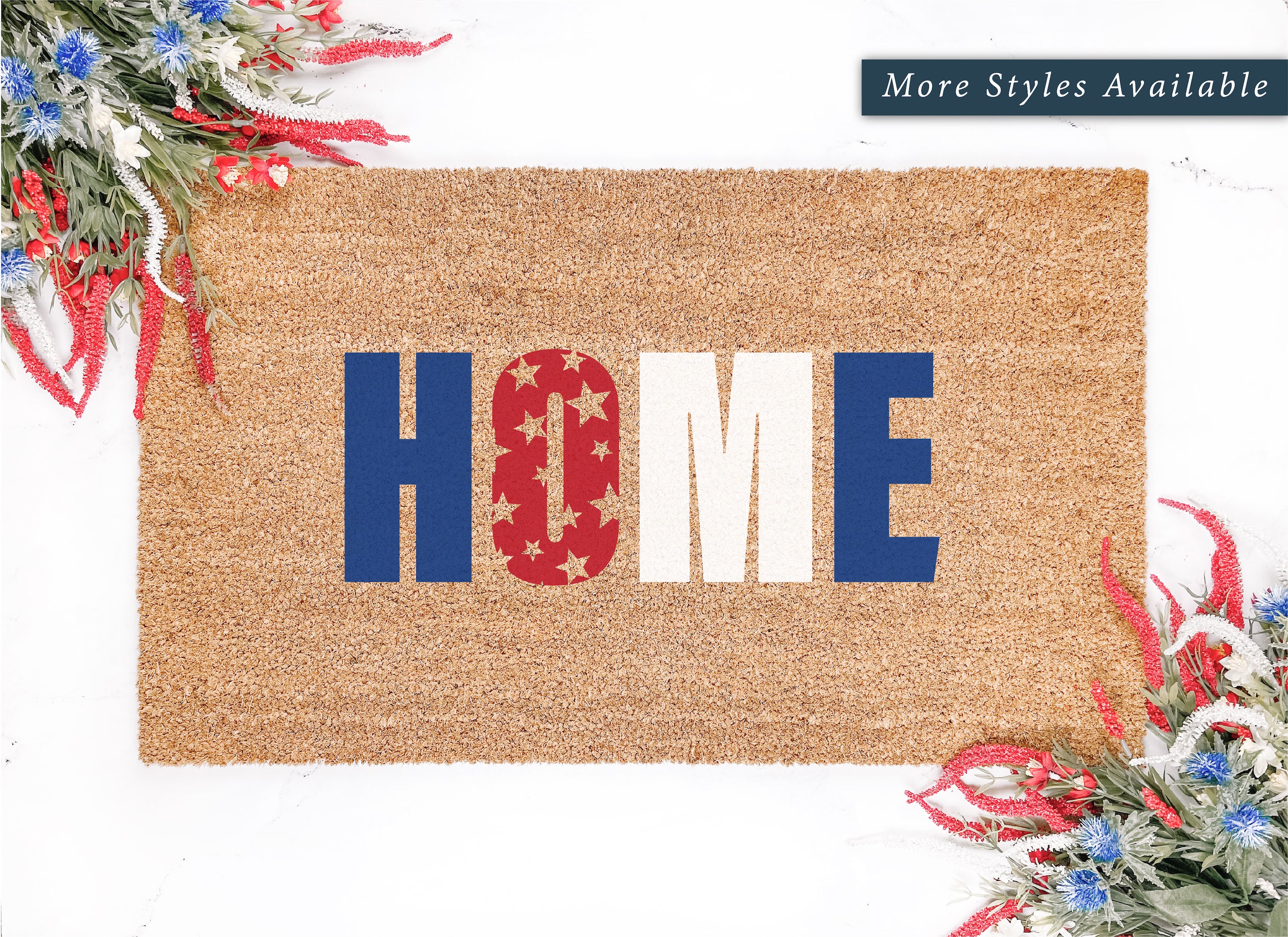 Red White And Blue Home Doormat