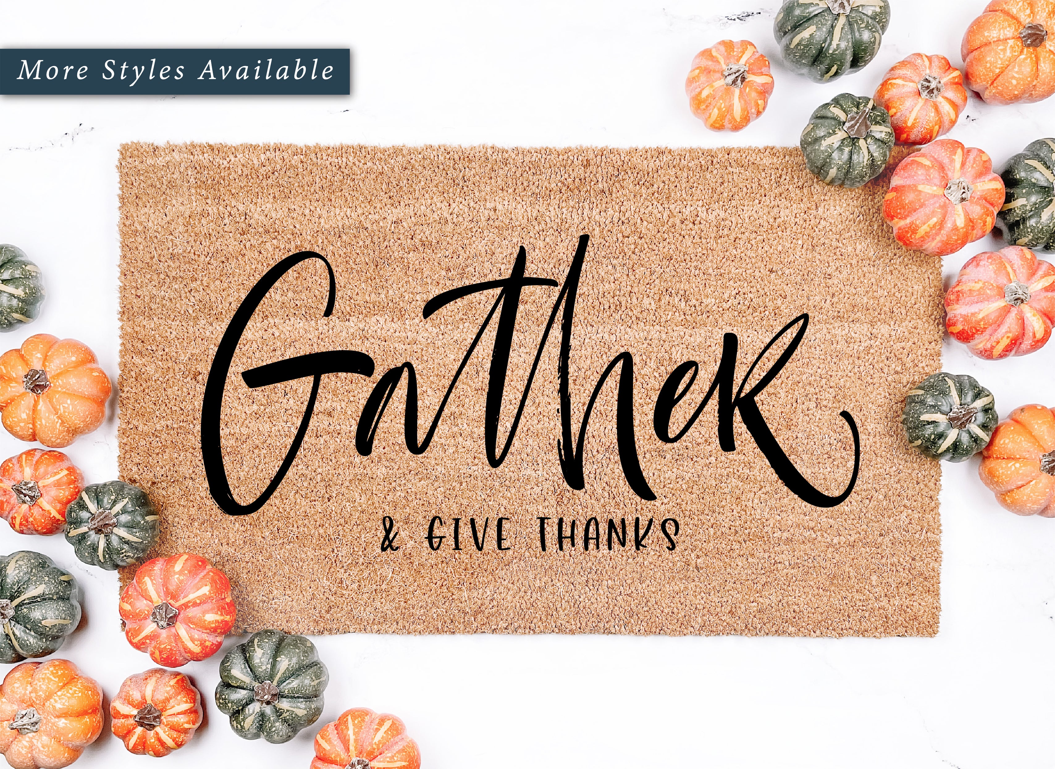 Gather & Give Thanks Thanksgiving Doormat