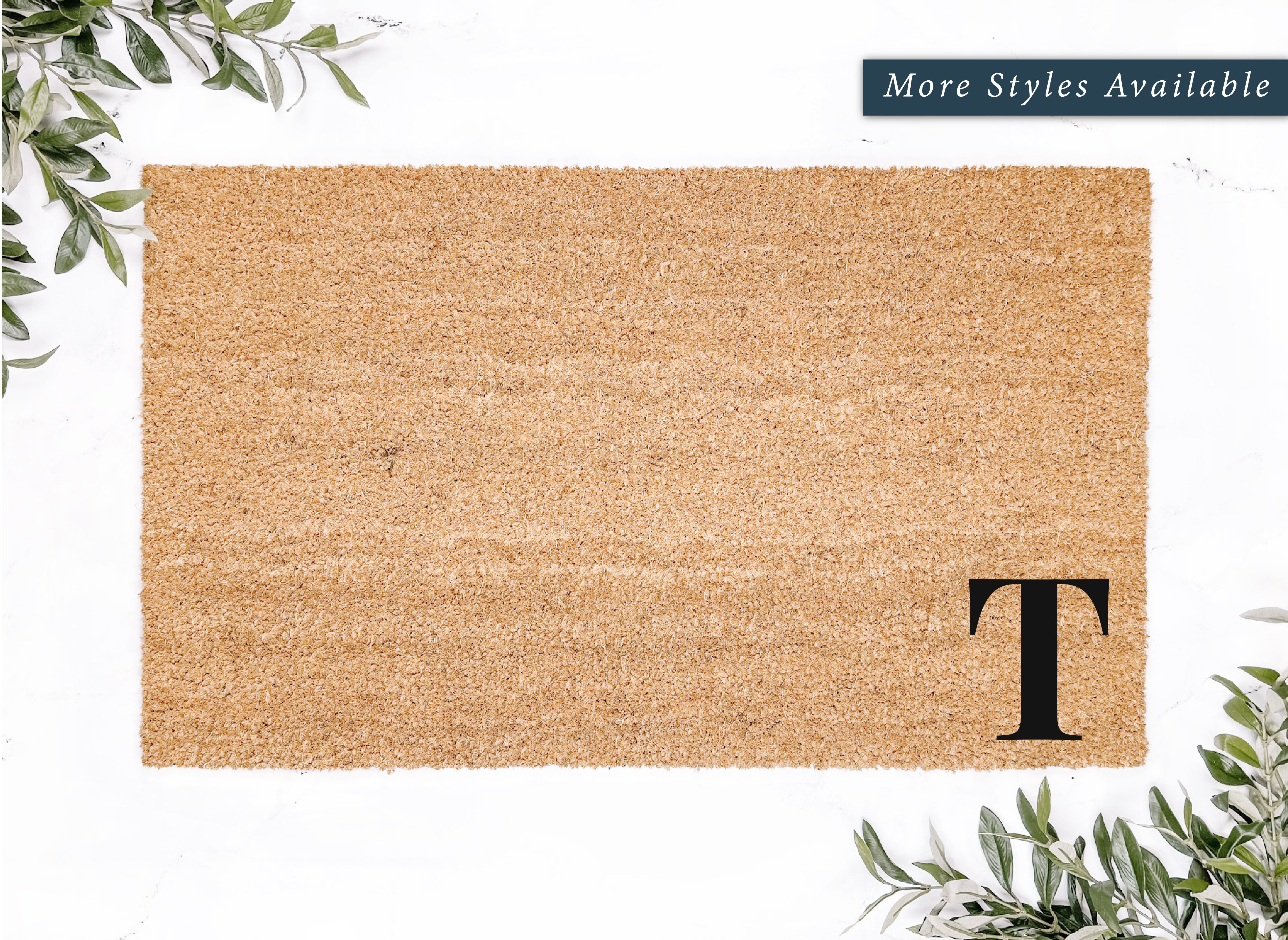 Personalized Corner Initial Doormat