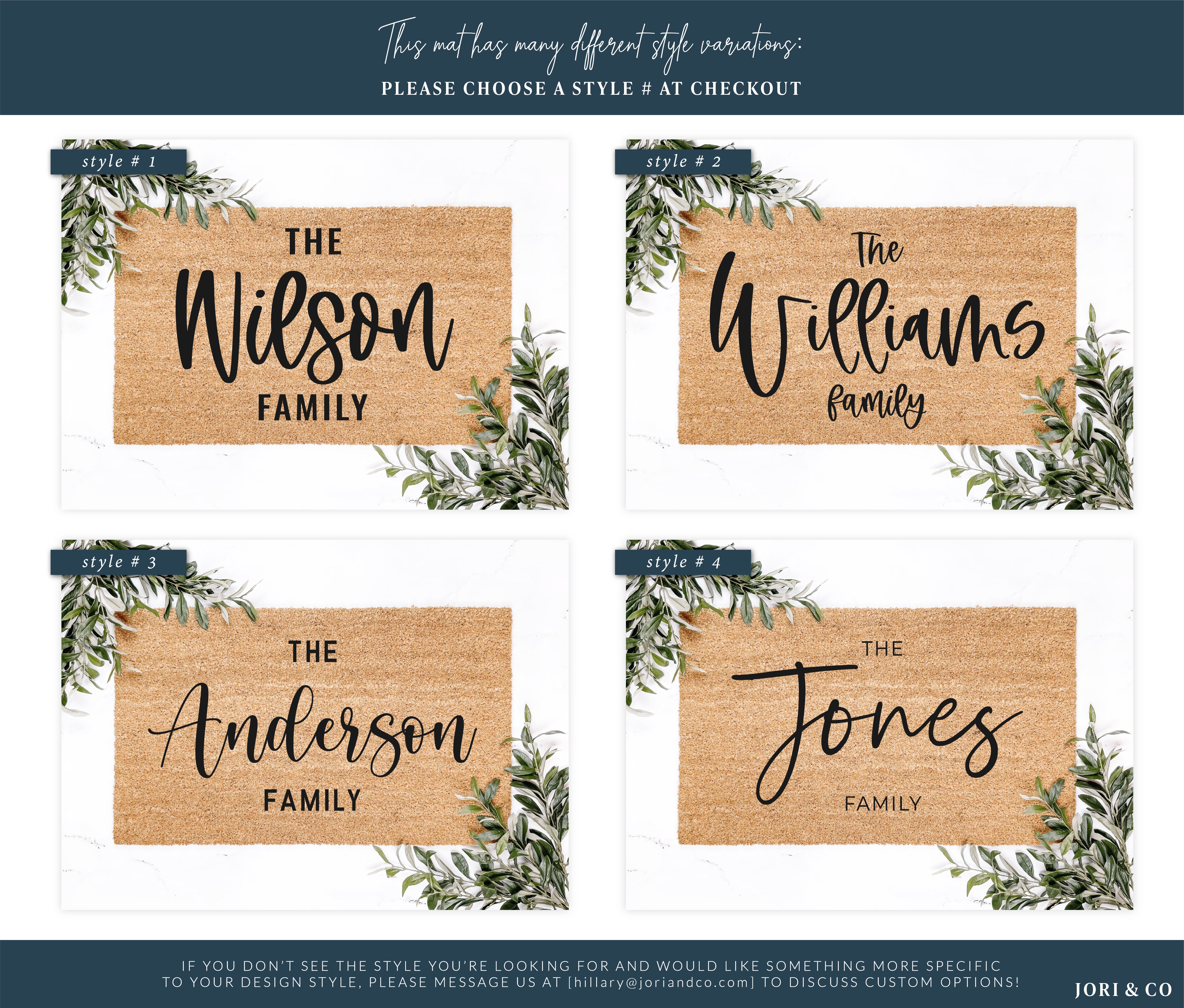 Personalized Family Doormat
