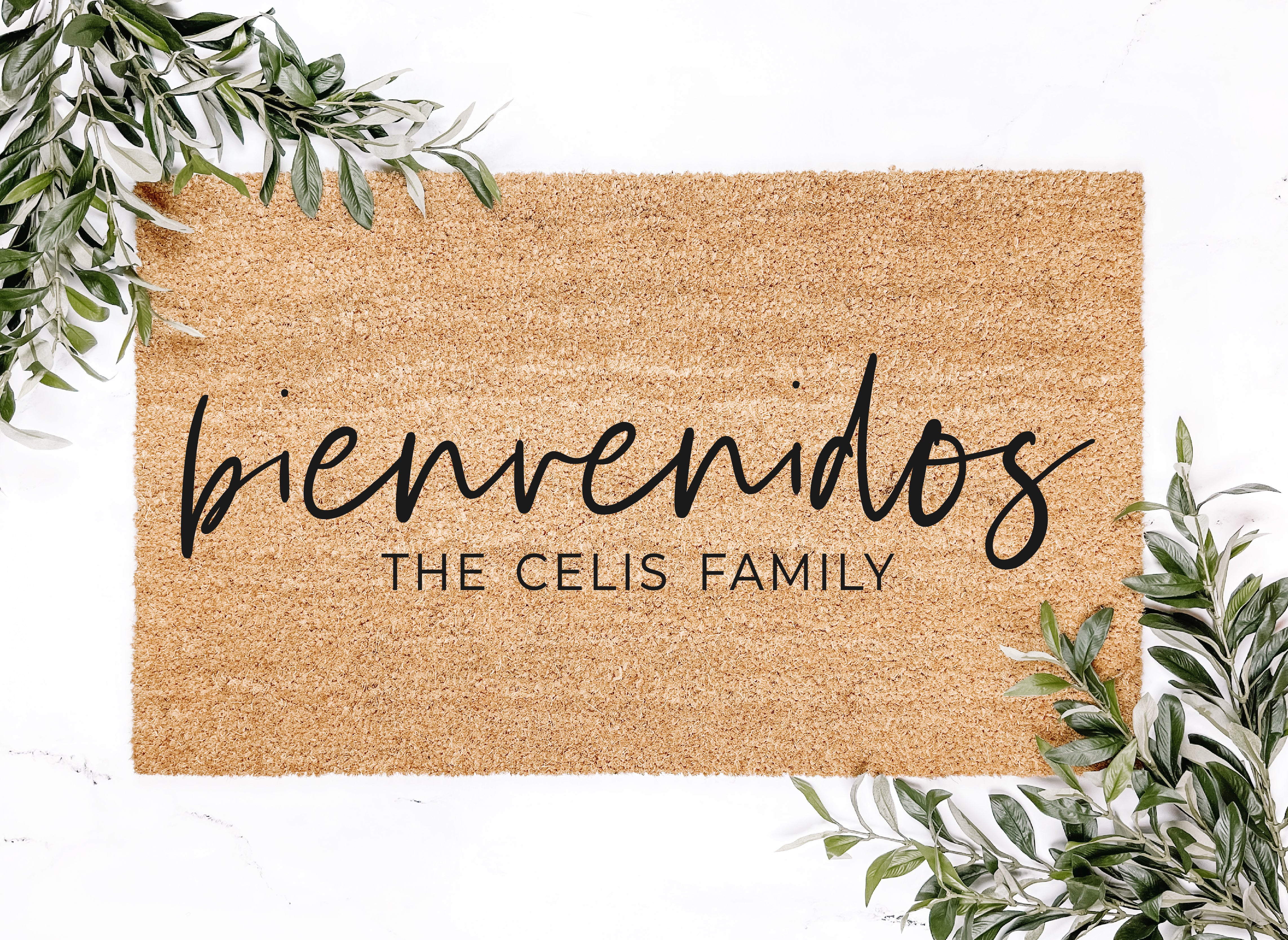 Personalized Bievenidos Doormat