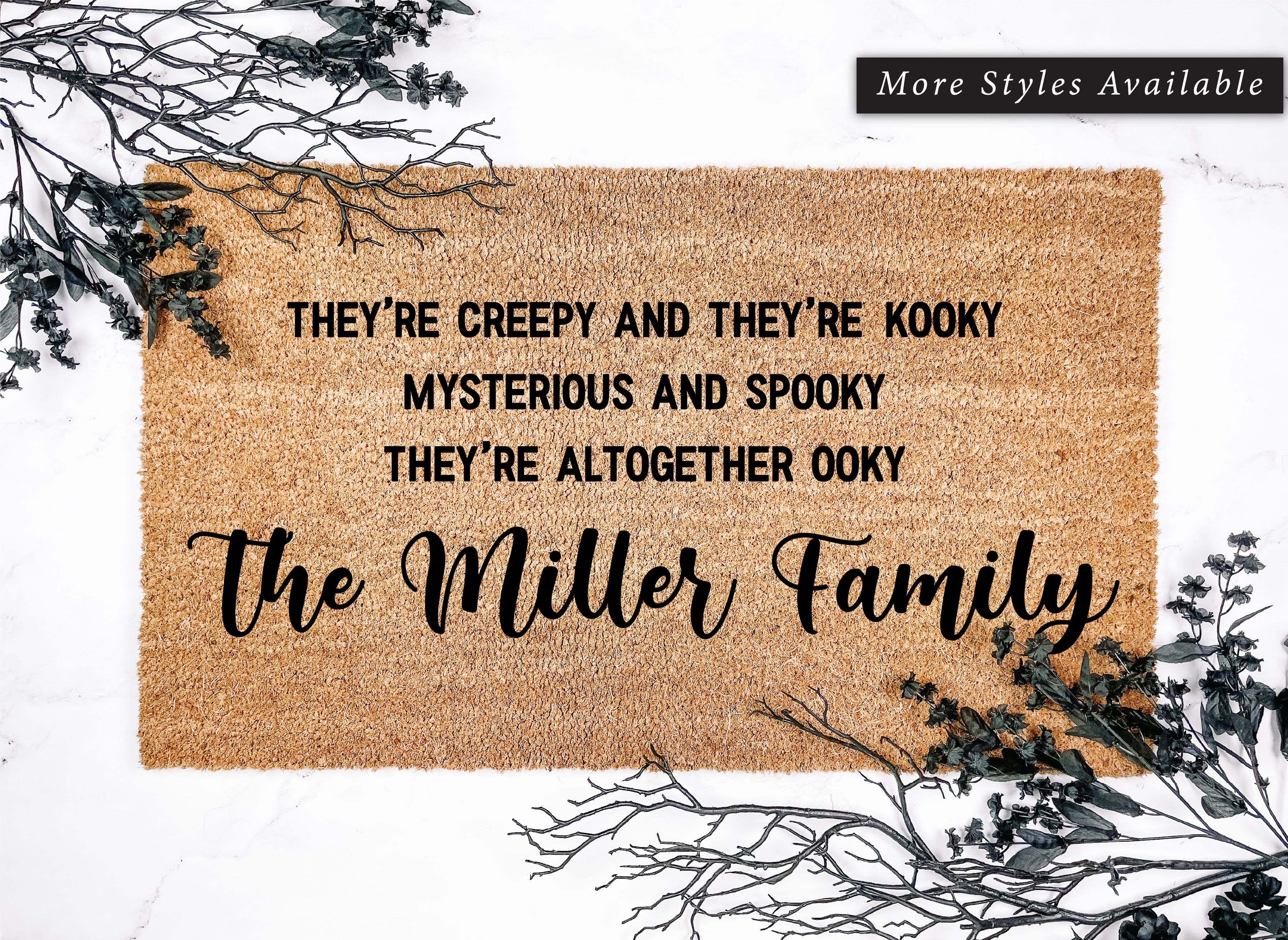 Personalized Addams Family Doormat