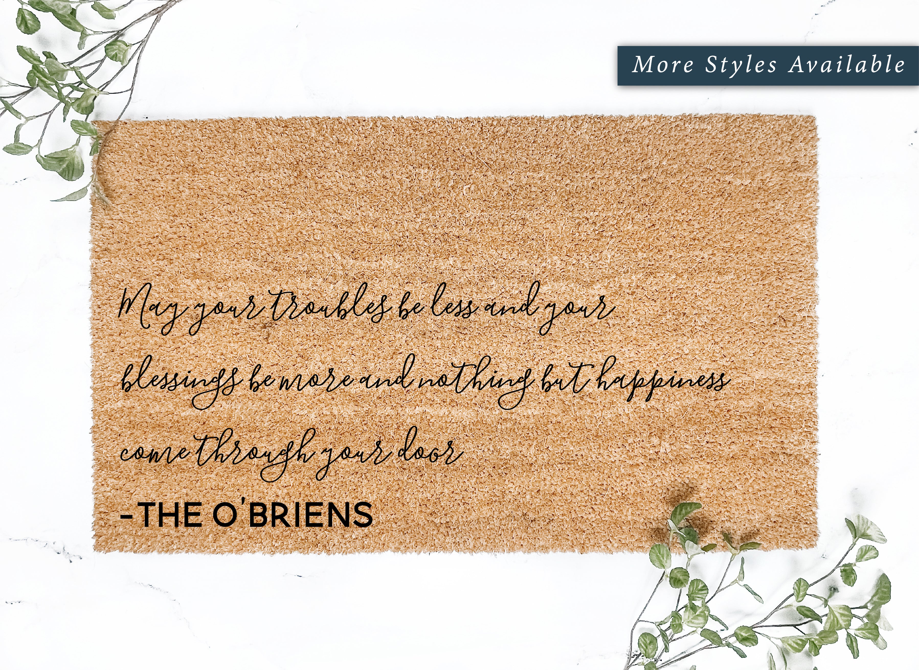 Personalized Irish Blessing Doormat