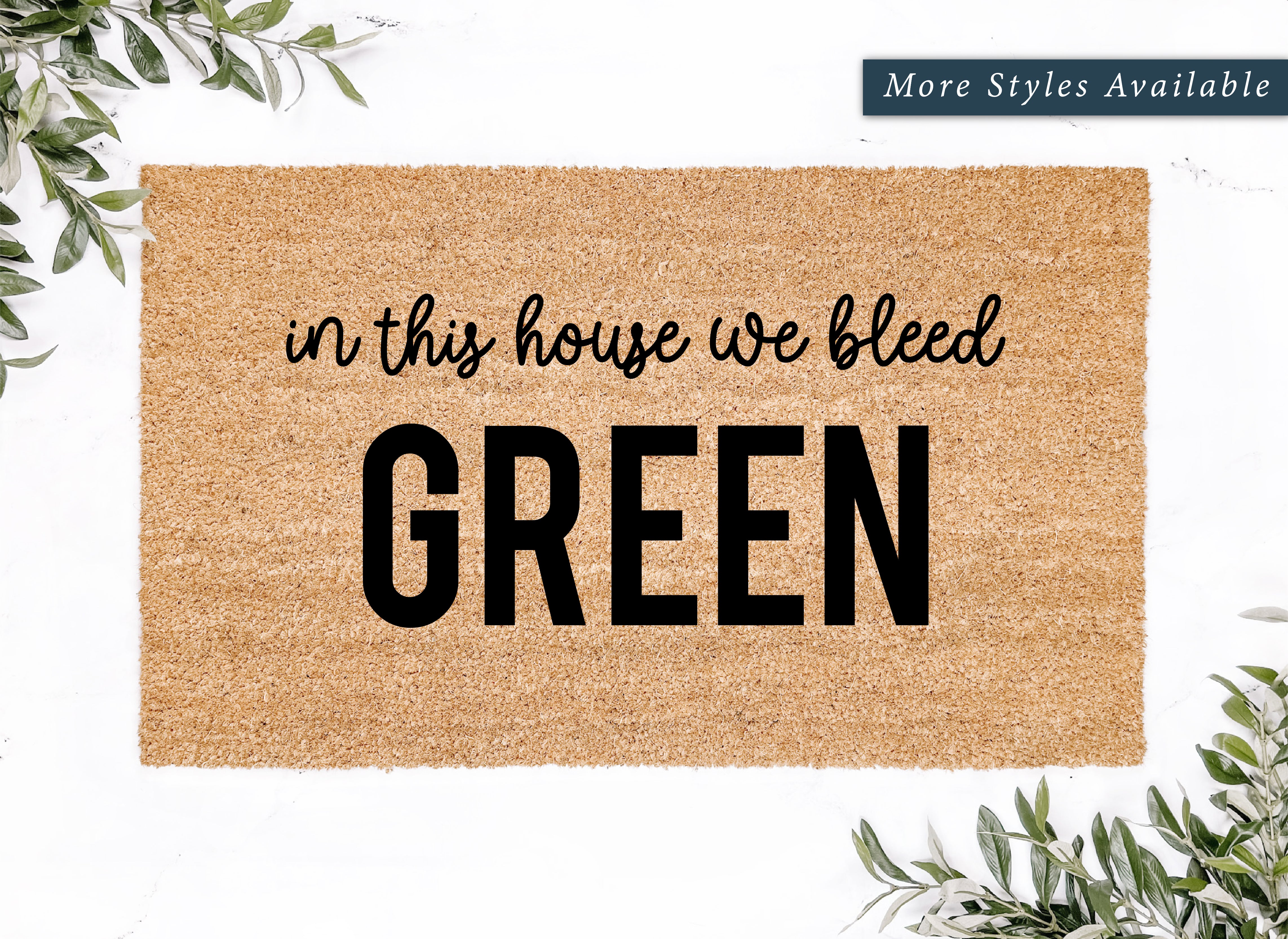 Custom Color In This House Sports Team Doormat