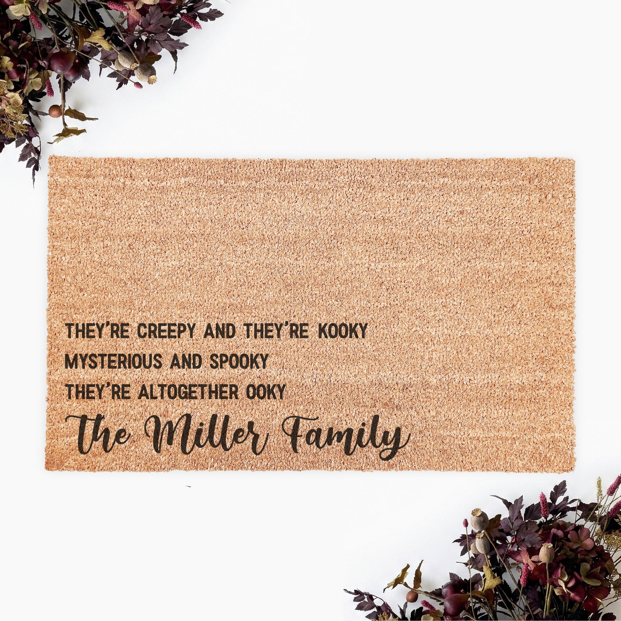 Personalized Adams Family Doormat