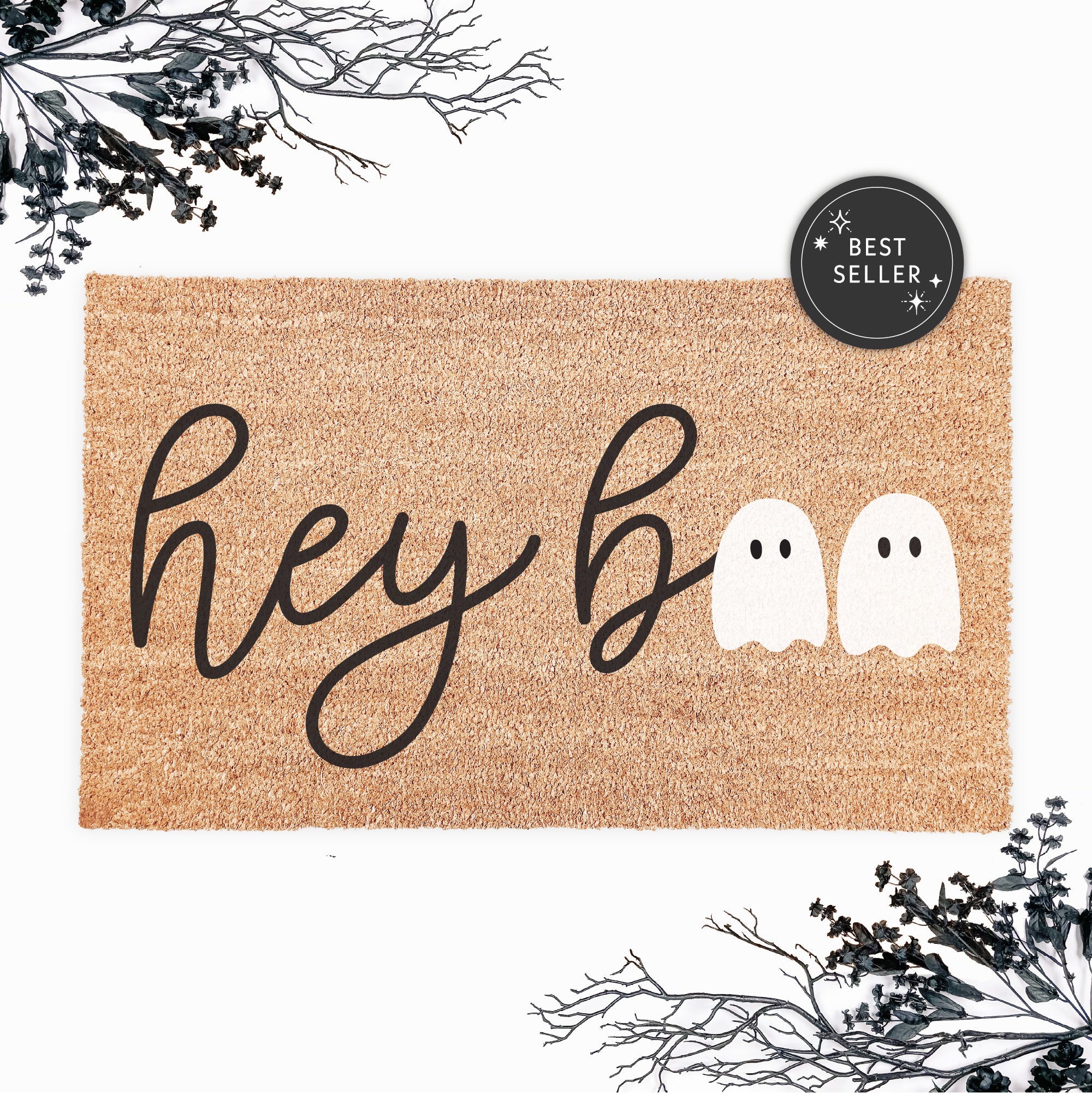 Hey Boo Ghost Halloween Doormat