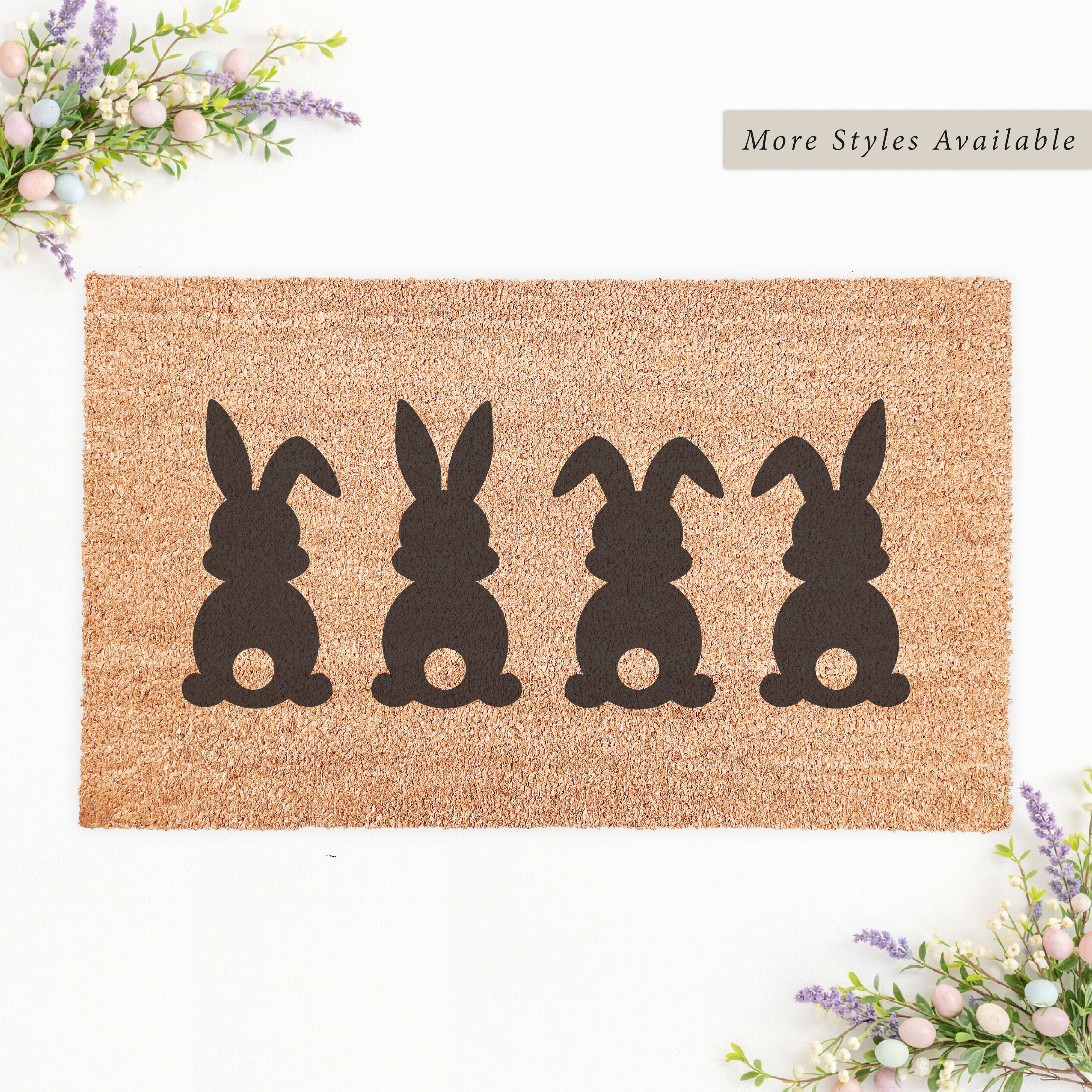 Bunny Rabbit Easter Doormat
