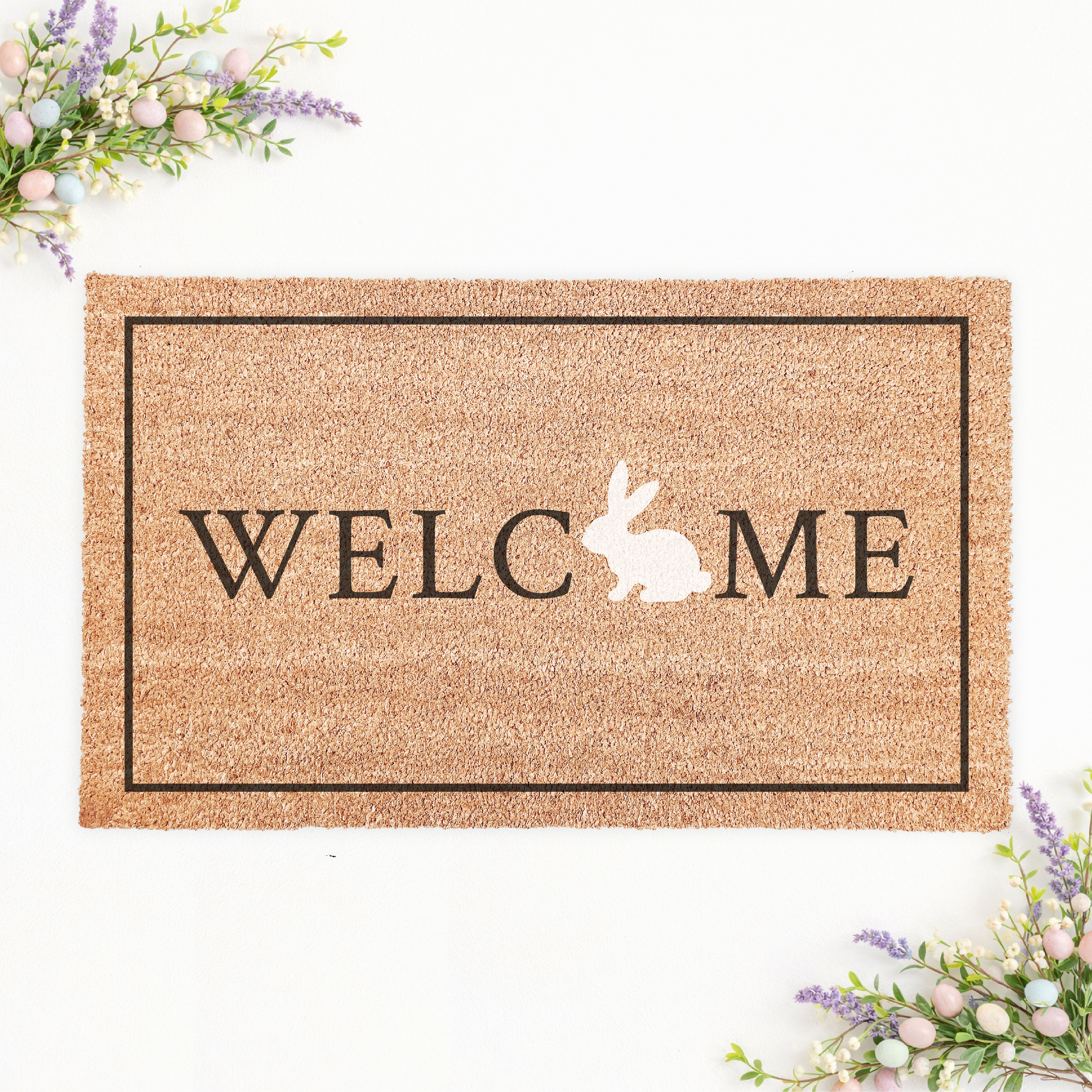 Bunny Welcome Border Doormat