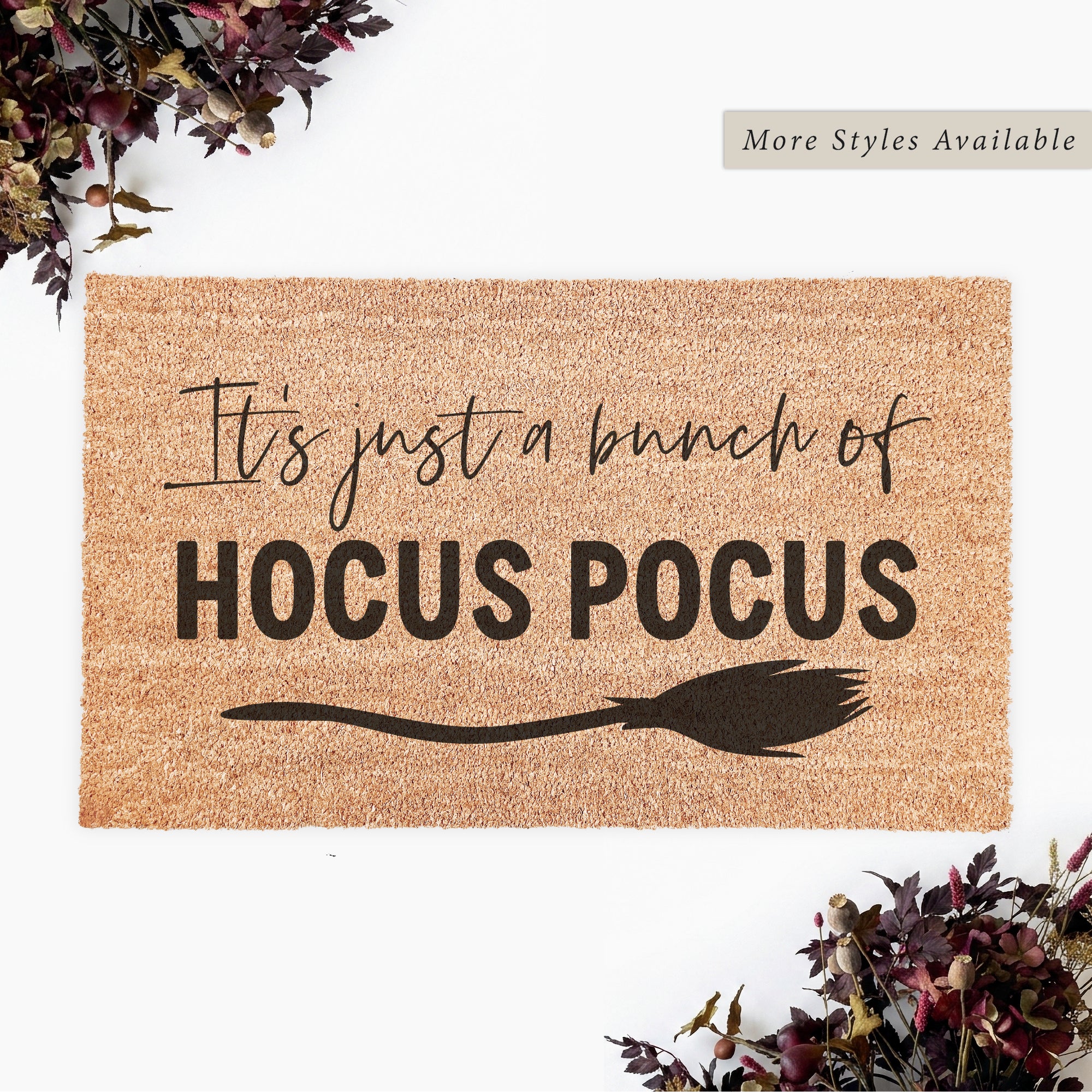 It's Just a Bunch of Hocus Pocus Halloween Doormat