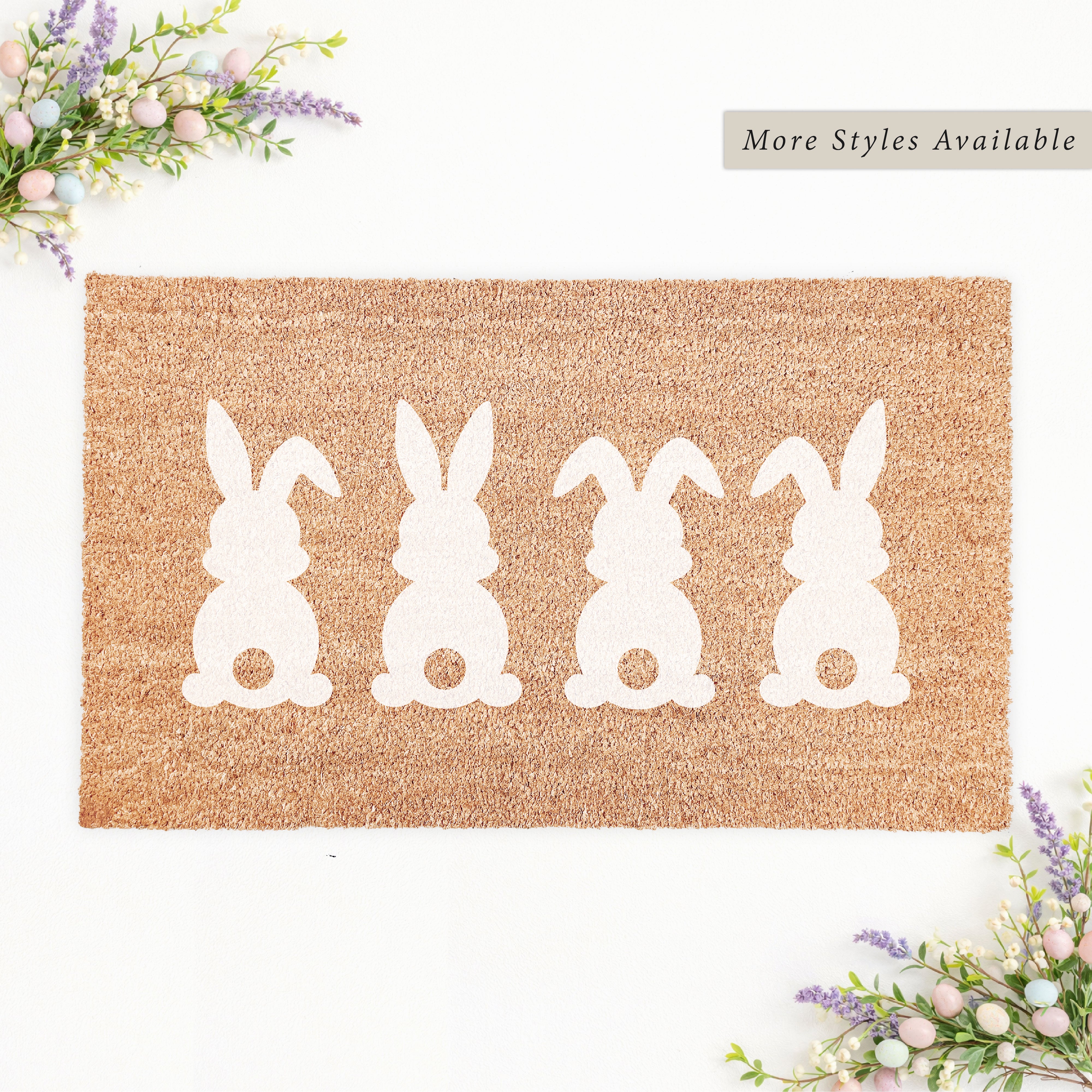 Bunny Rabbit Easter Doormat