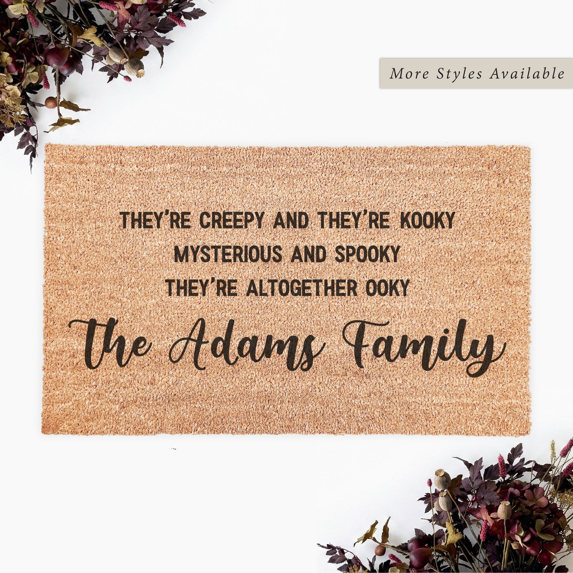 Personalized Adams Family Doormat