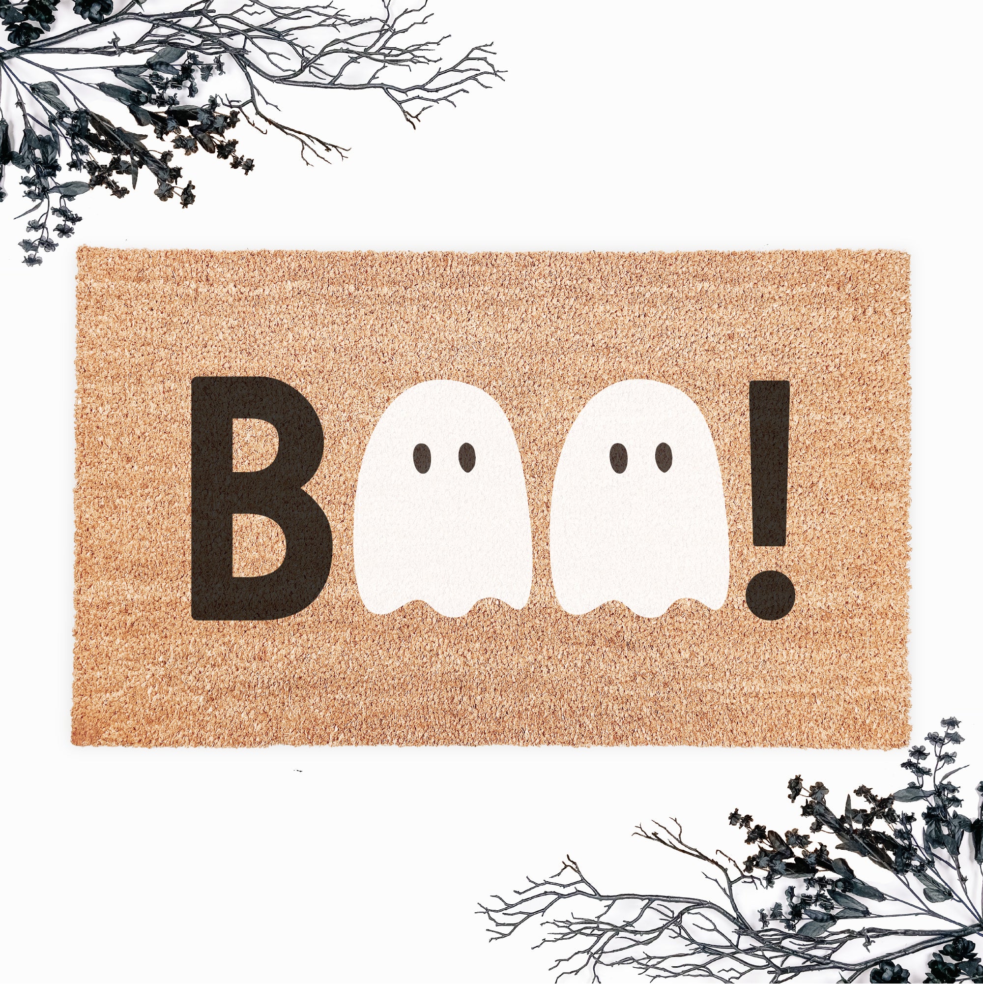 BOO! Ghost Spooky Halloween Ghost Doormat