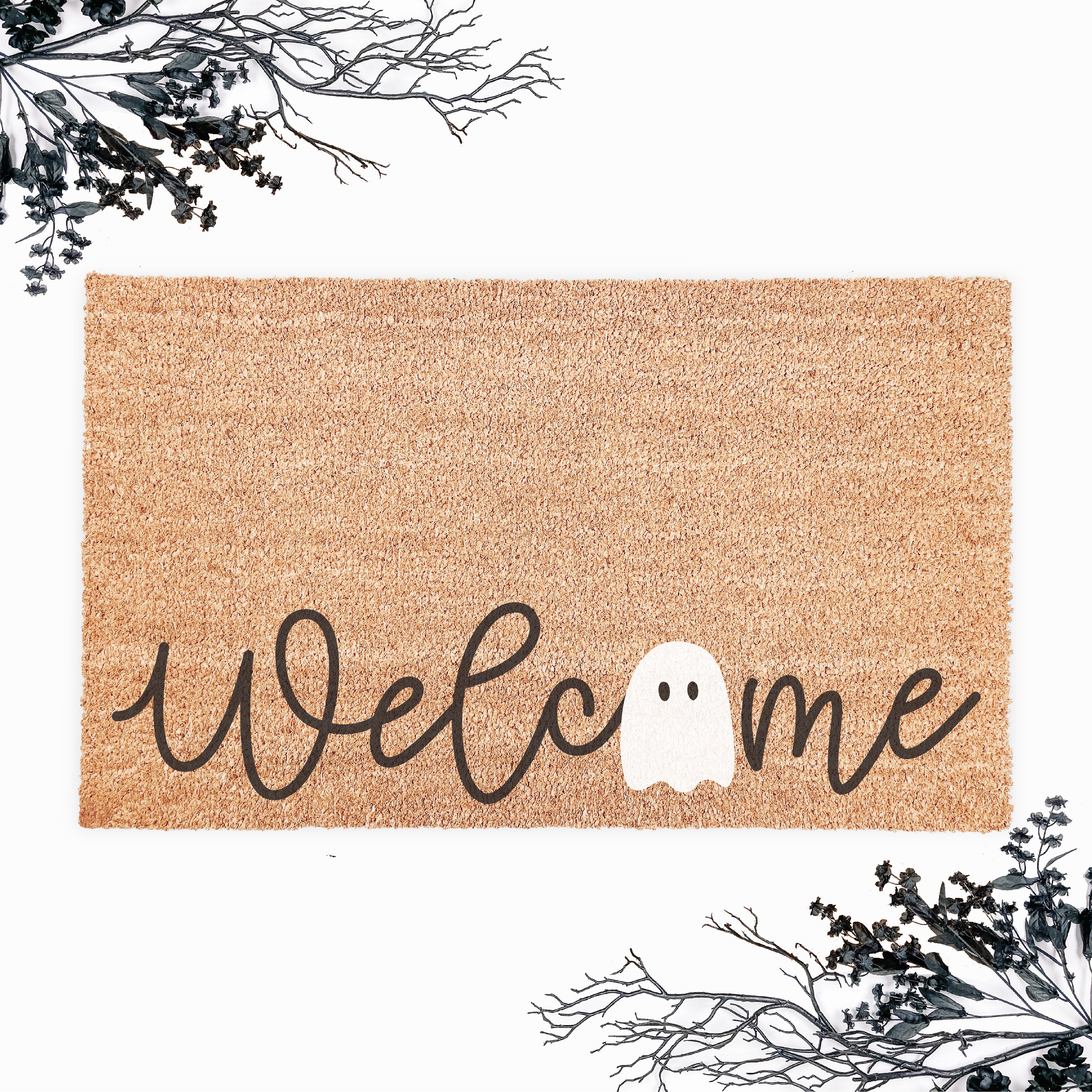 Welcome Ghost Halloween Doormat