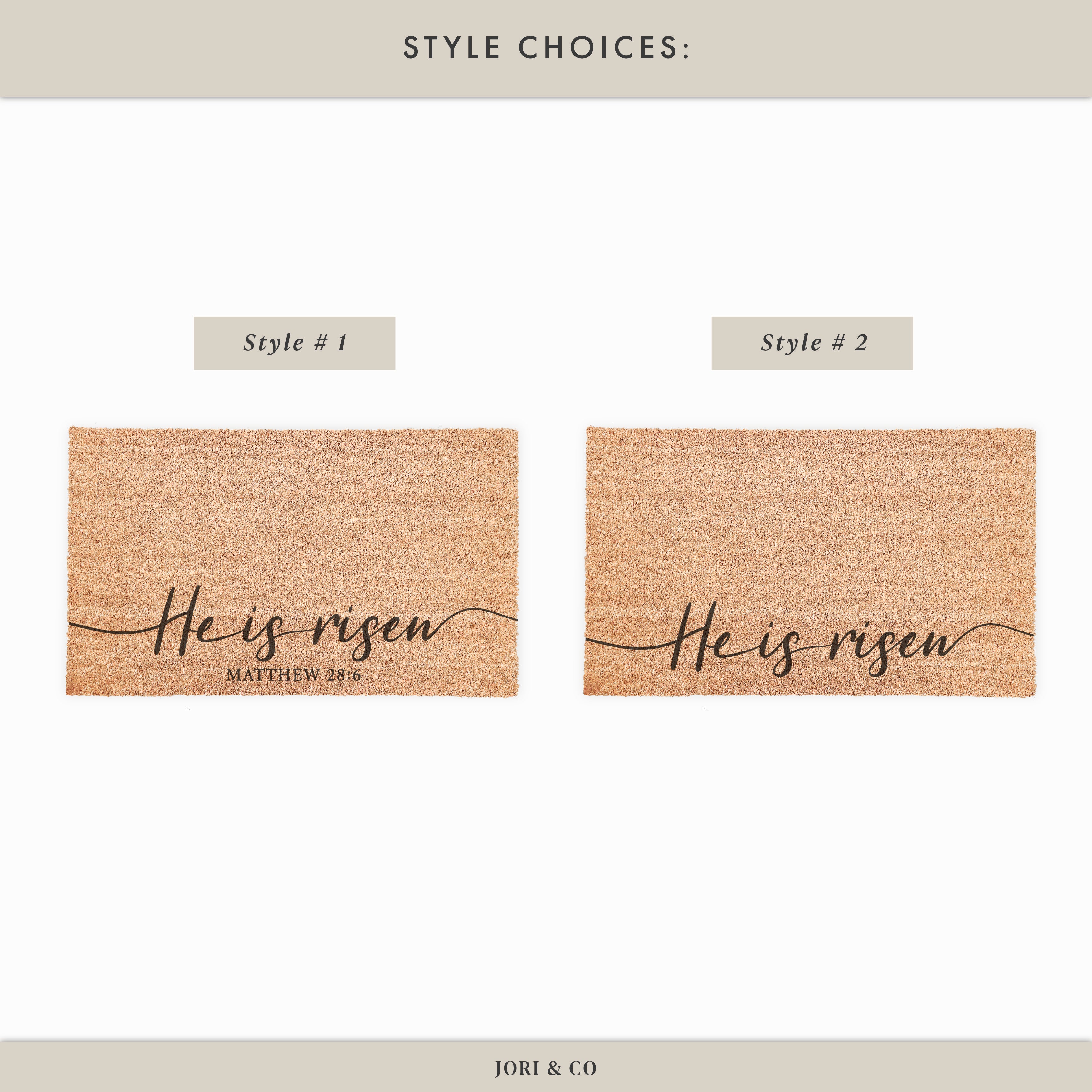 He Is Risen Easter Doormat