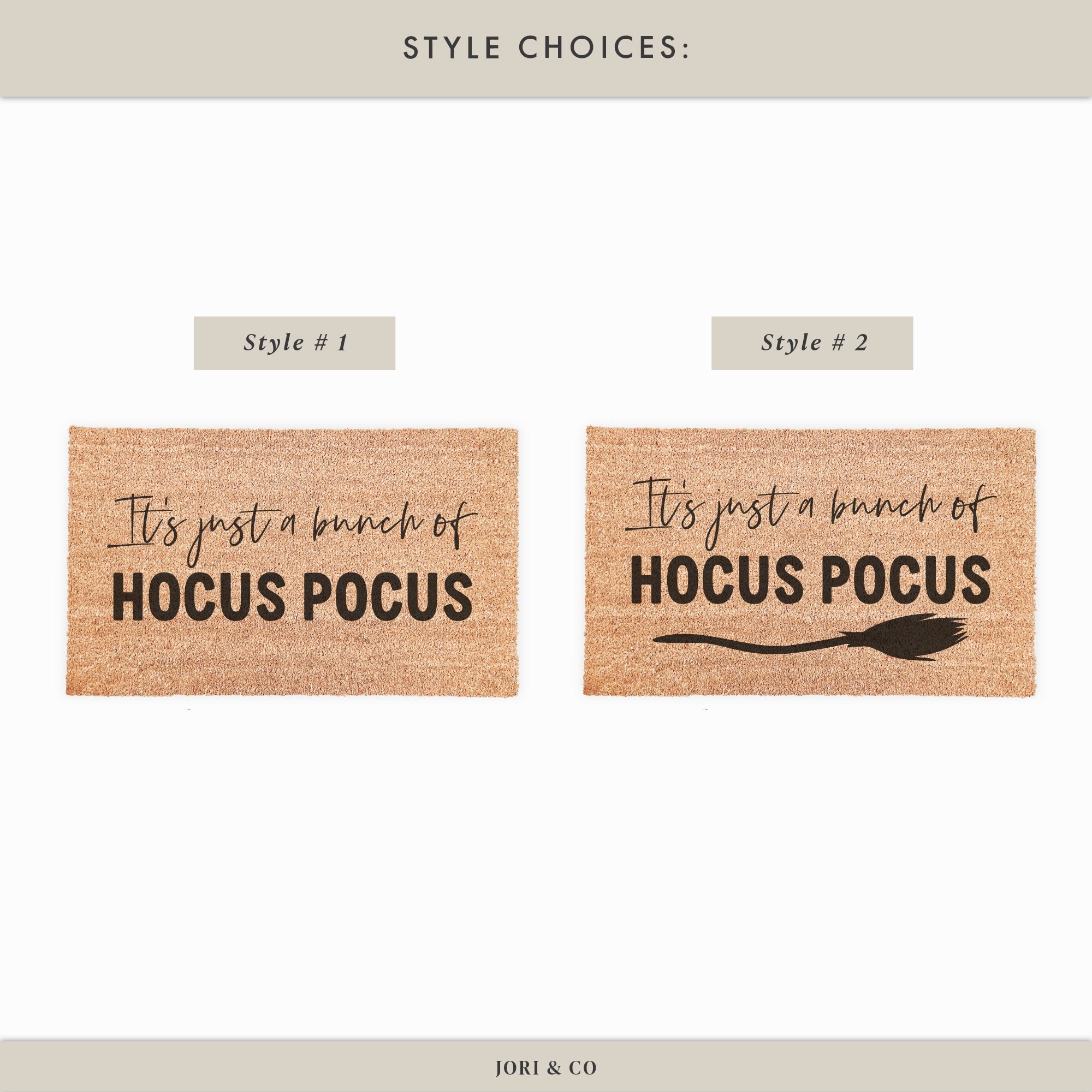 It's Just a Bunch of Hocus Pocus Halloween Doormat