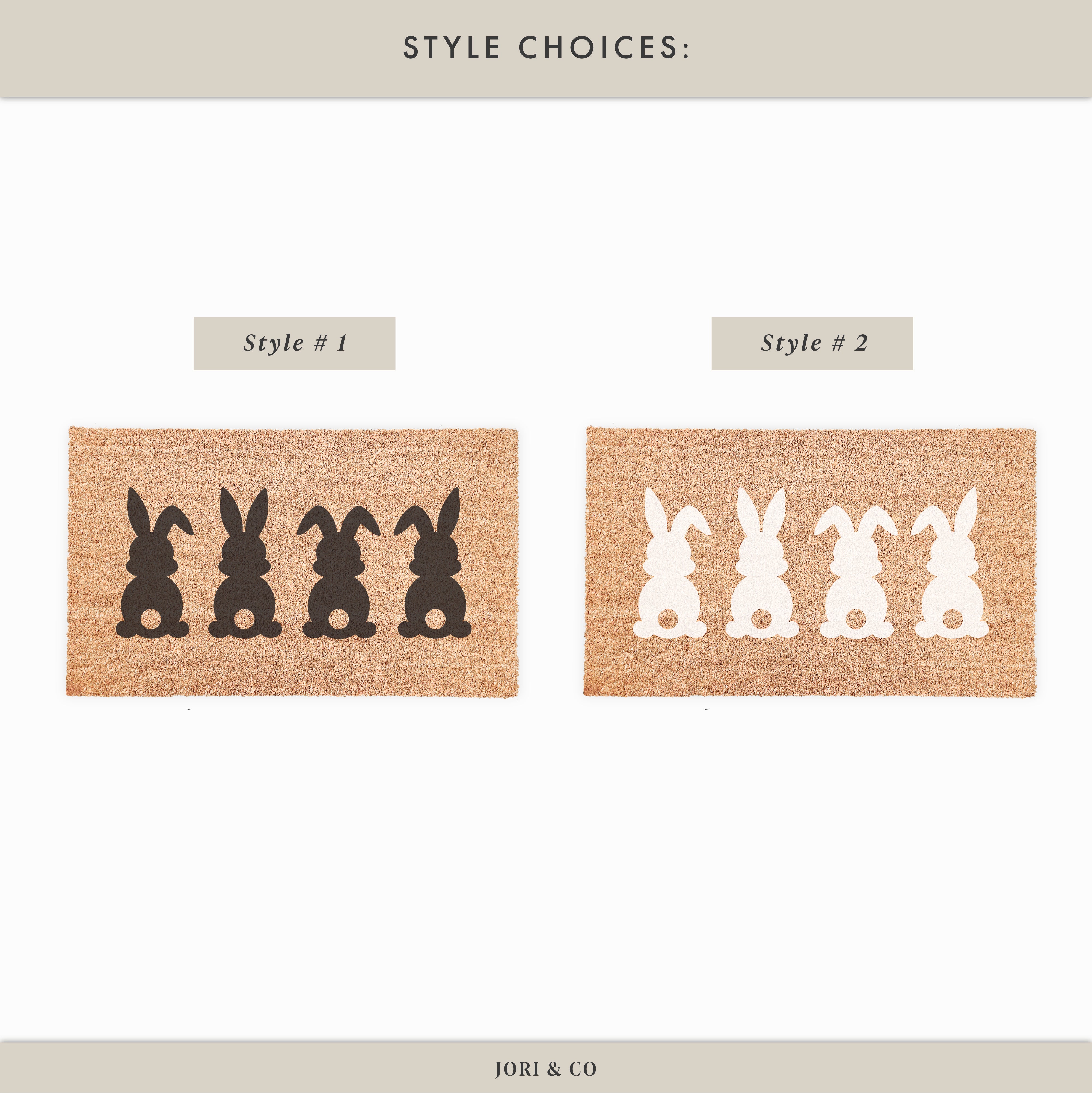 Bunny Rabbit Easter Doormat