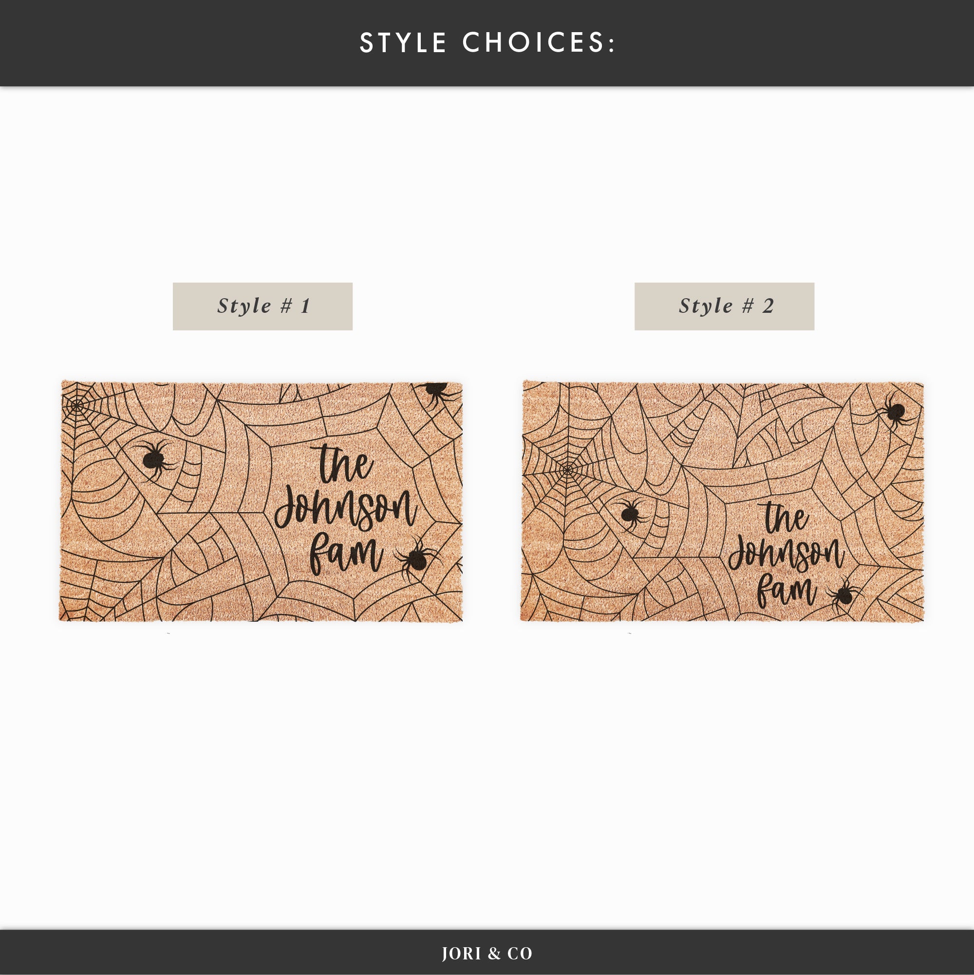 Personalized Spider Web Family Name Doormat