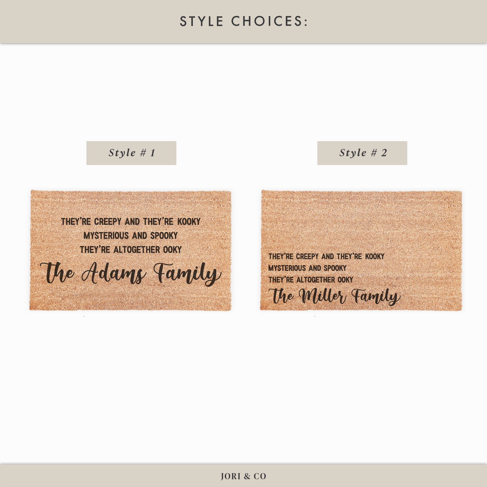Personalized Adams Family Doormat