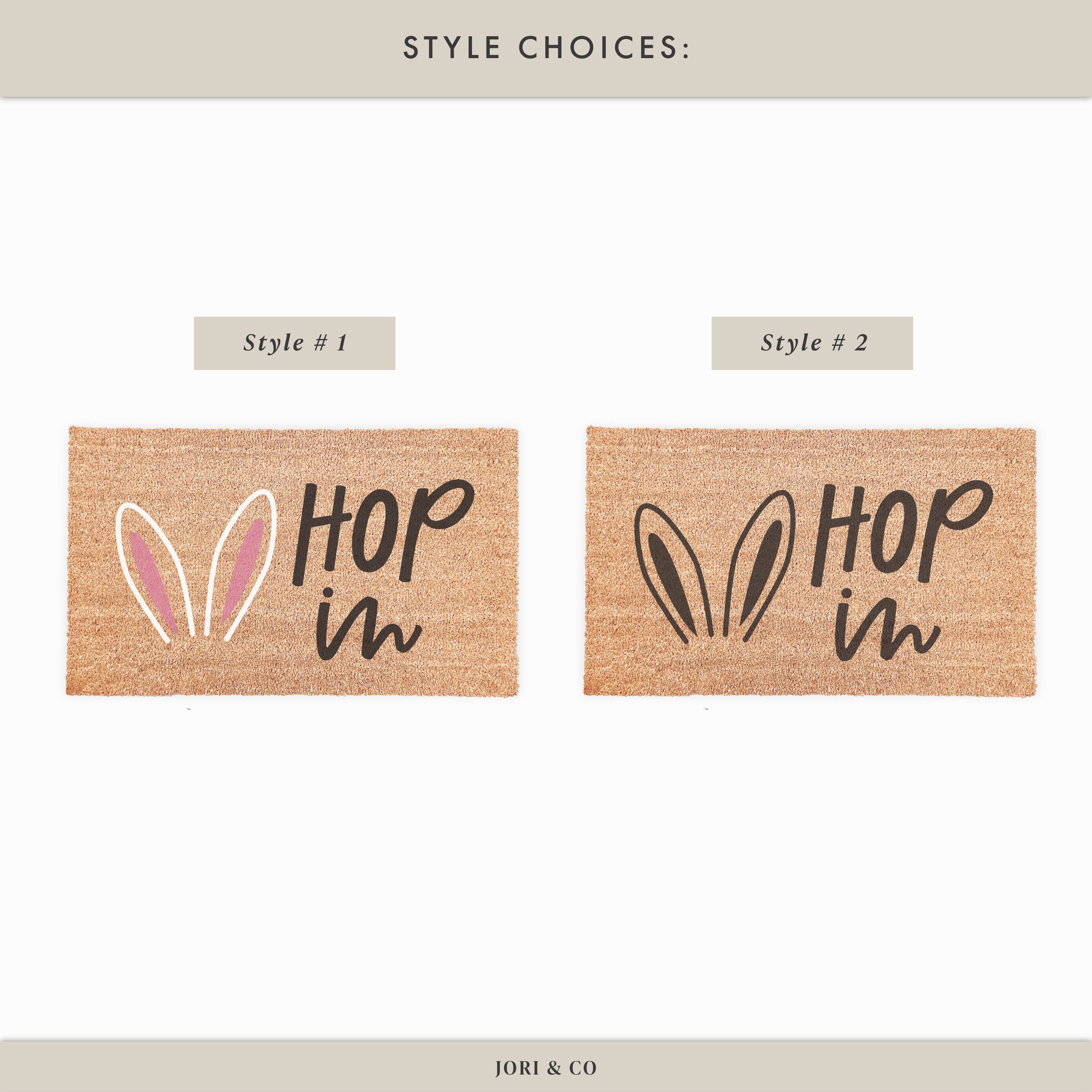 Hop In Bunny Ears Doormat