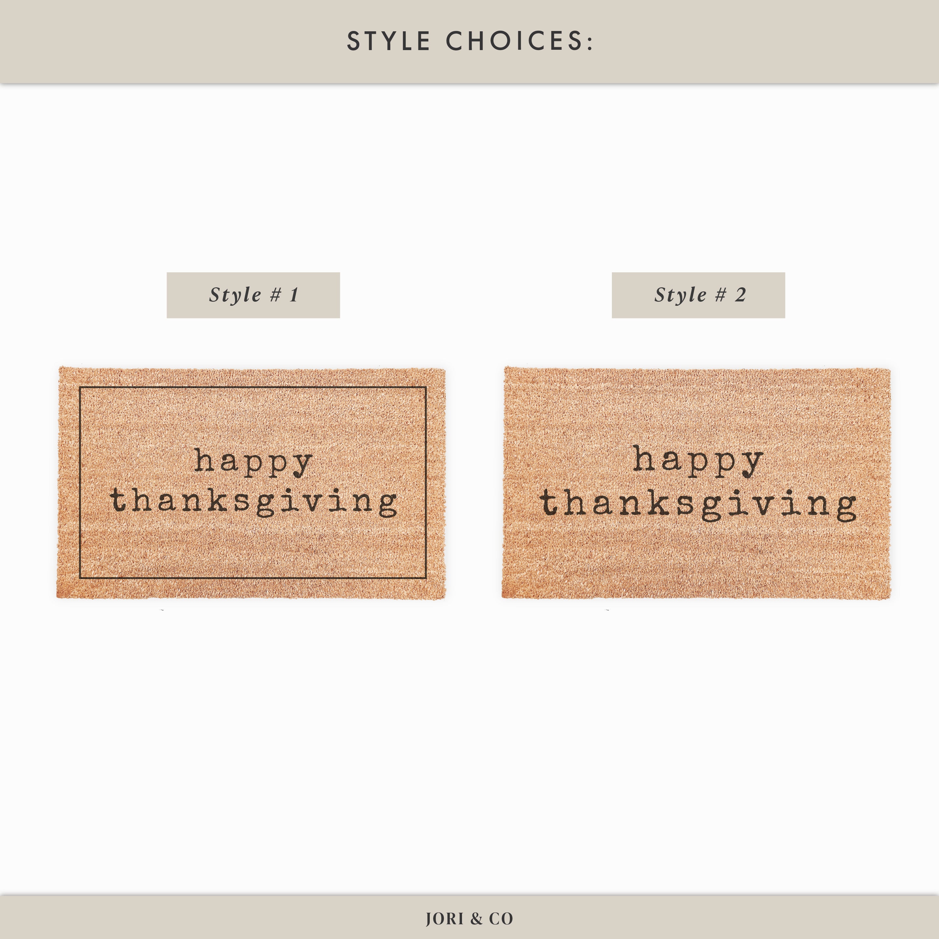 Happy Thanksgiving v2 (lowercase) Doormat