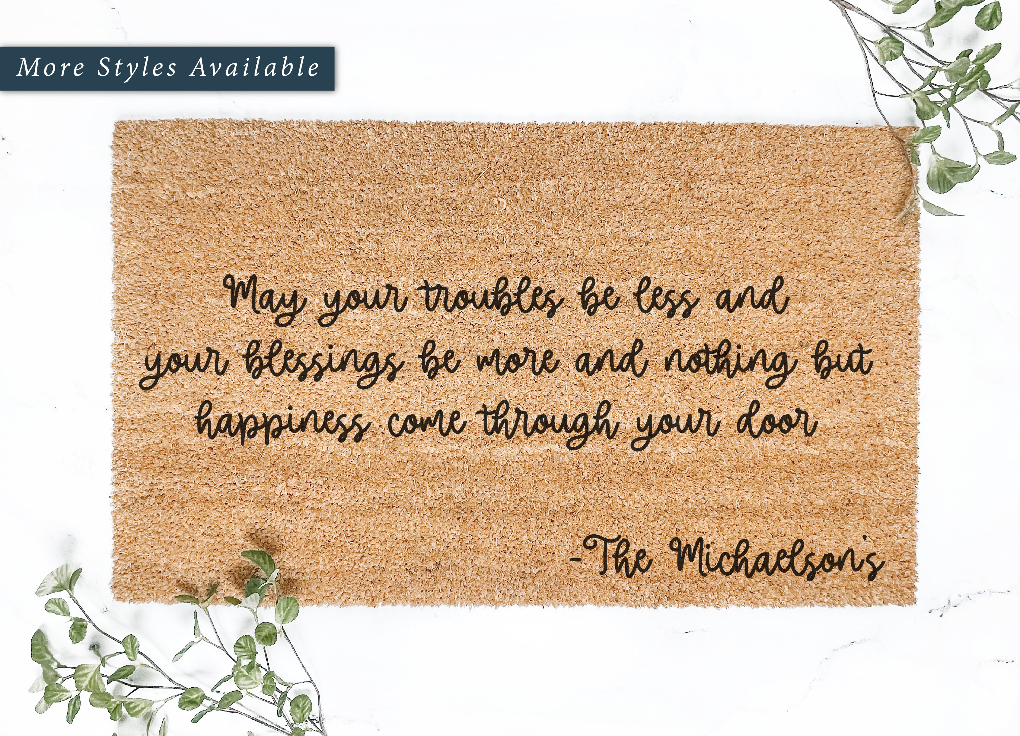 Personalized Irish Blessing Doormat