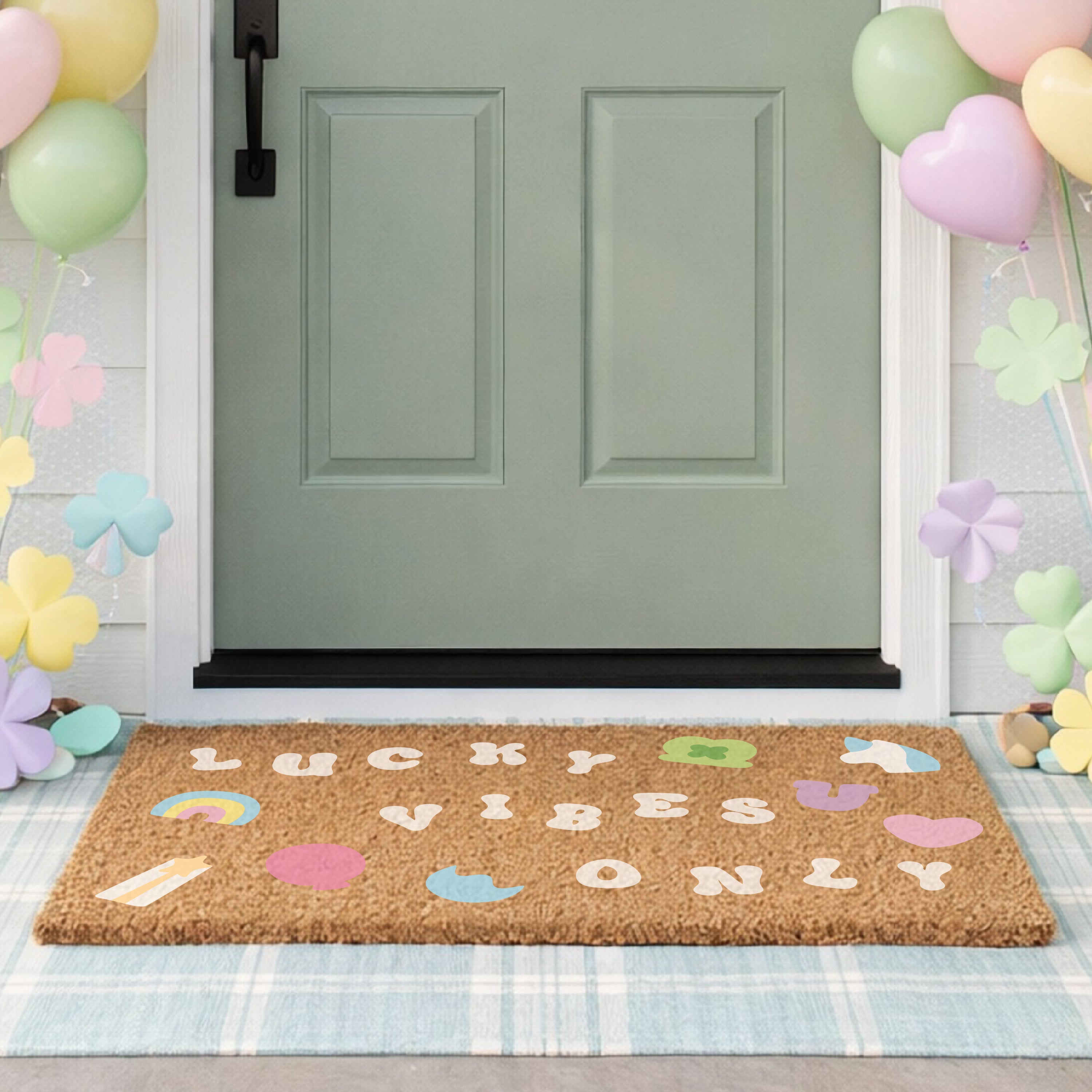 Lucky Vibes Only Doormat