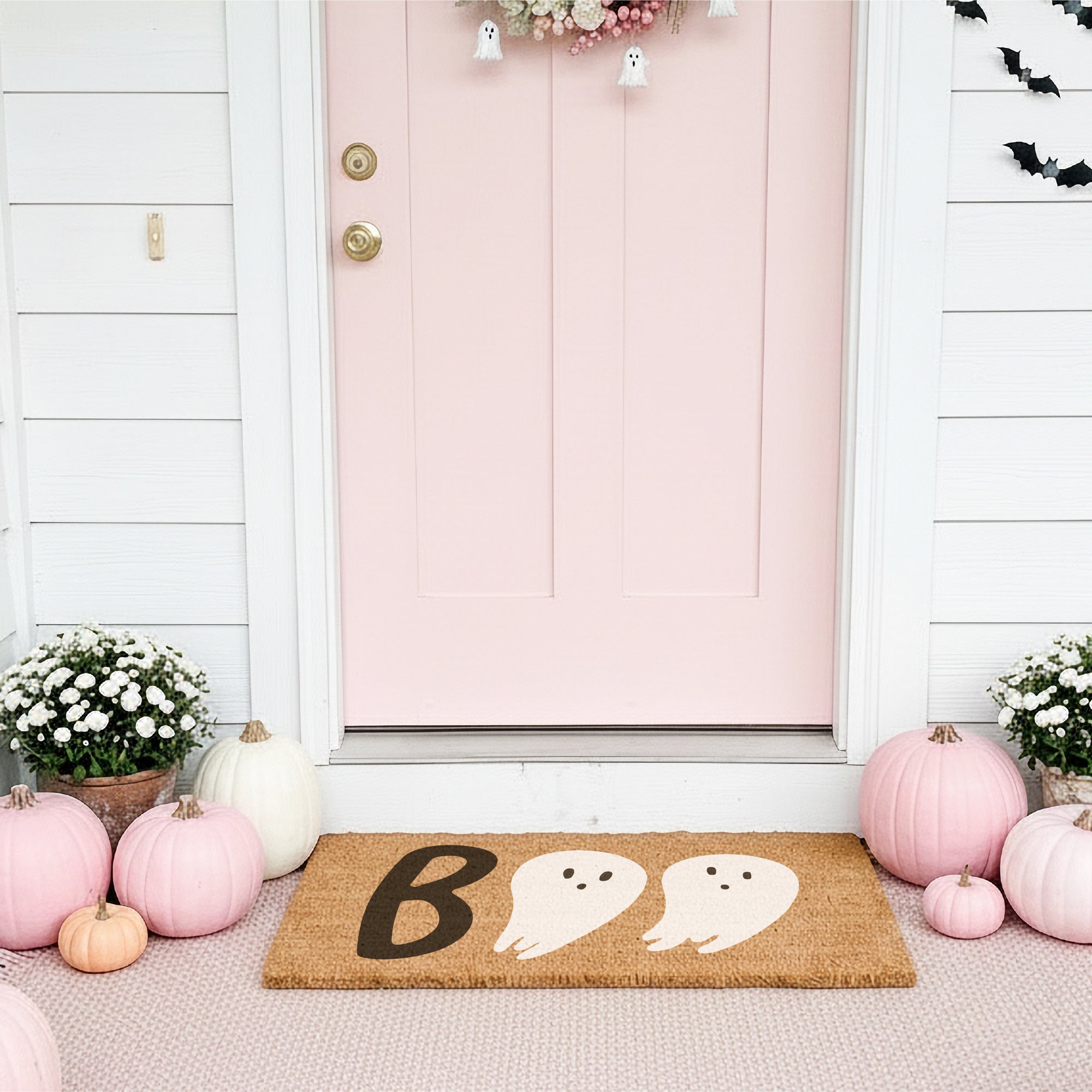 Boo! Spooky Ghost Halloween Doormat