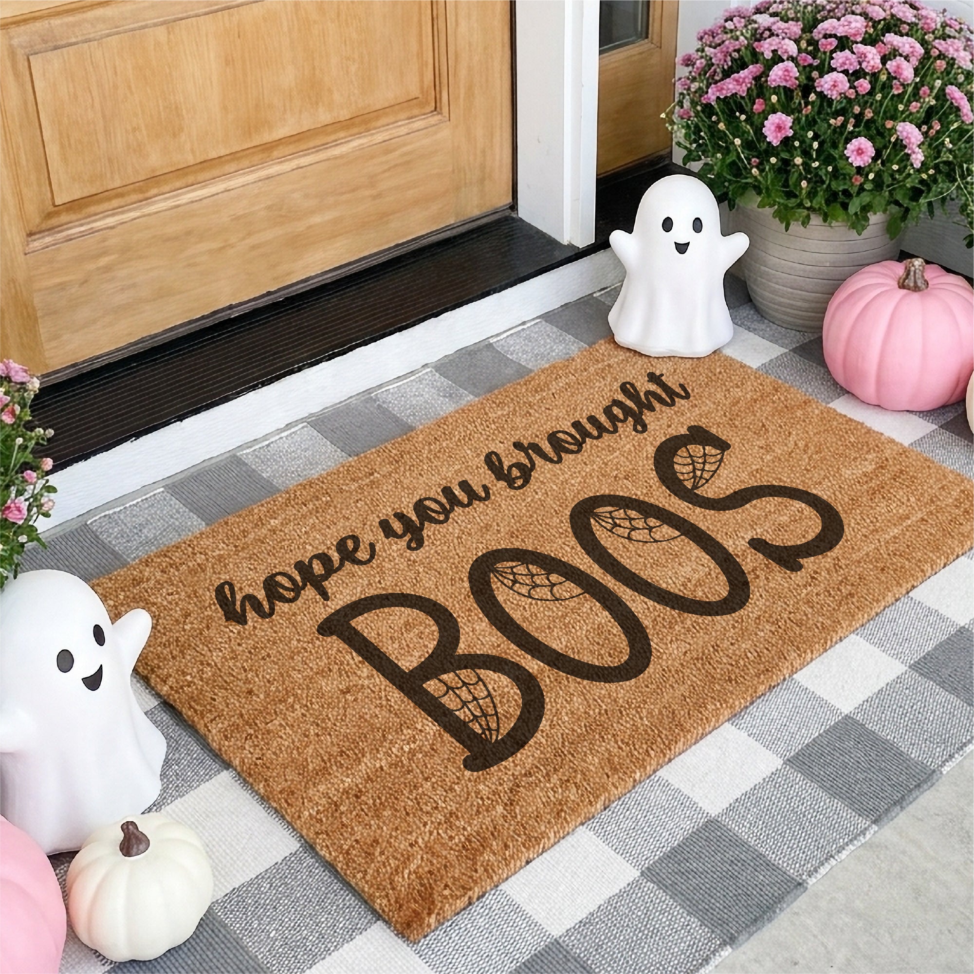 Hope You Brought BOOS Halloween Doormat
