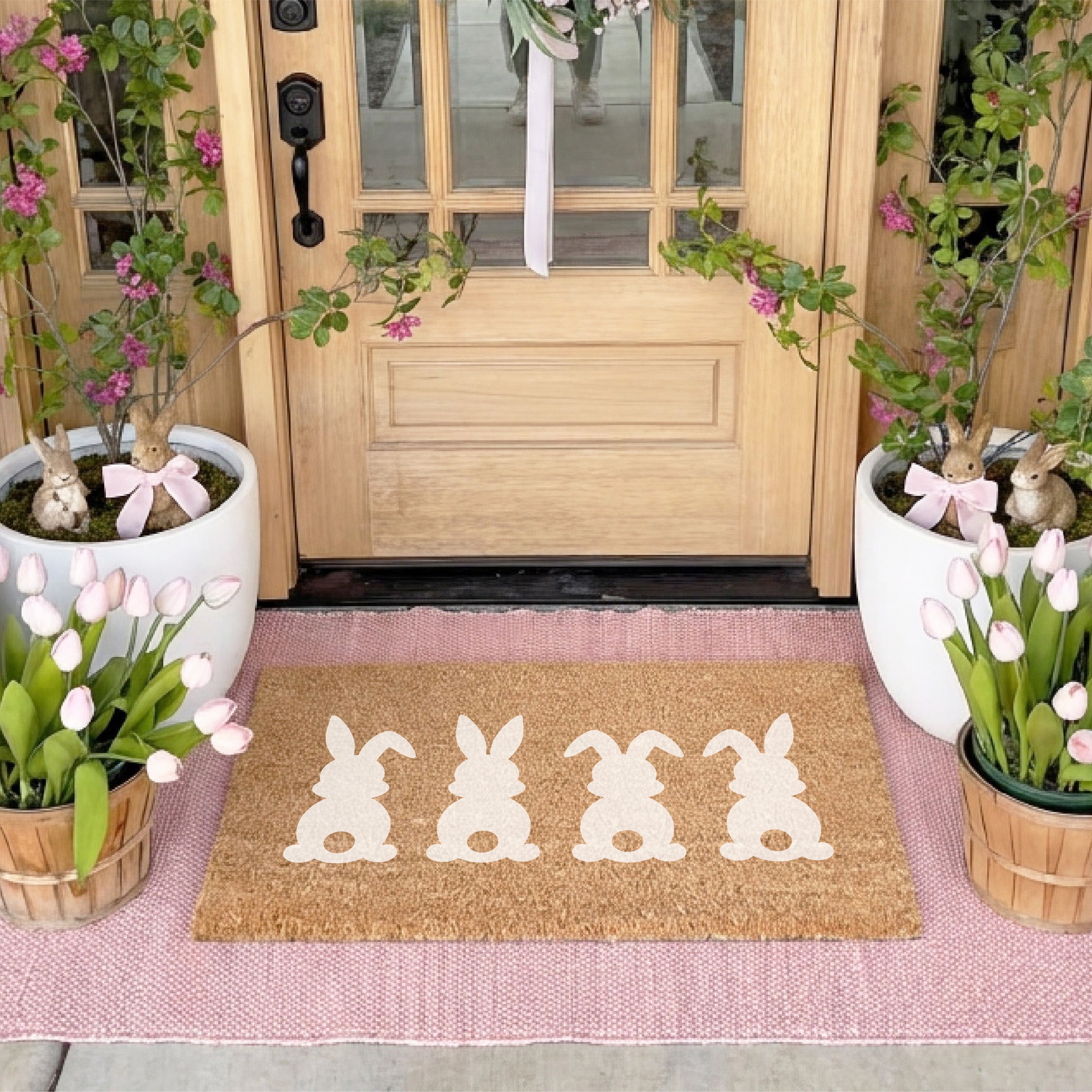 Bunny Rabbit Easter Doormat