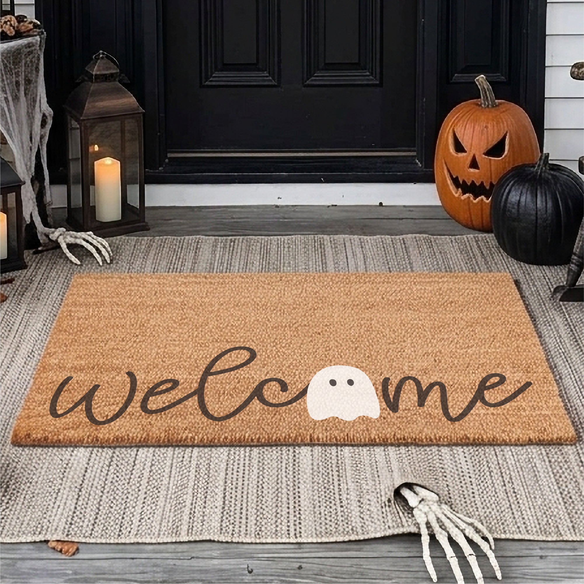 Ghost Doormat, Welcome Halloween Doormat