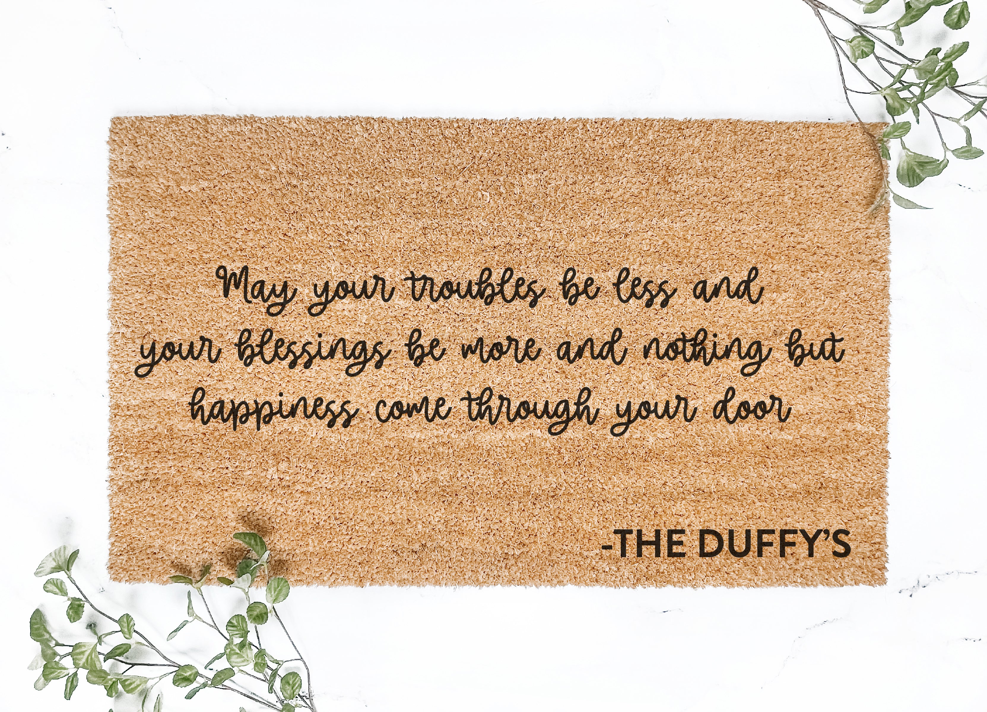 Personalized Irish Blessing Doormat