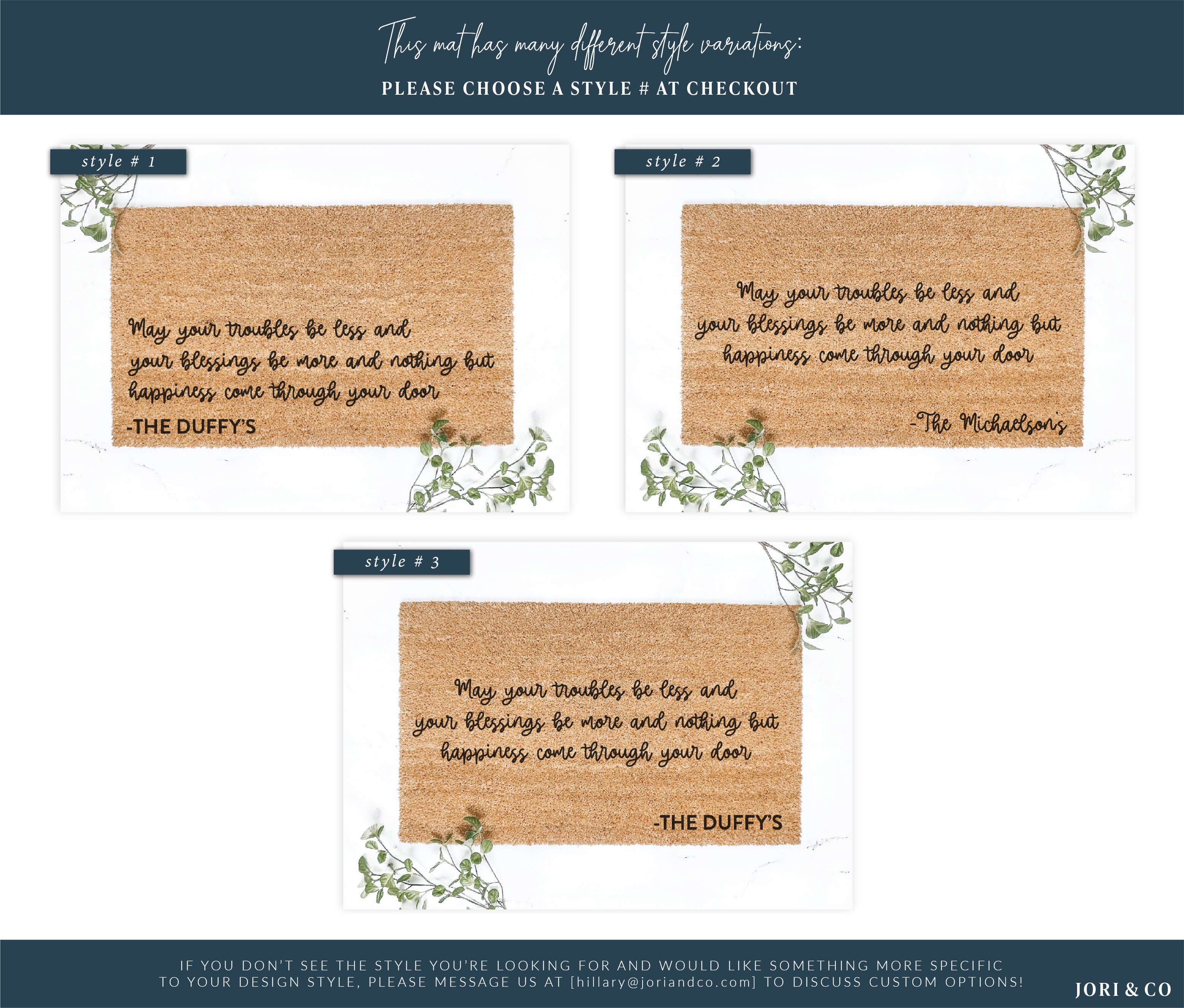 Personalized Irish Blessing Doormat